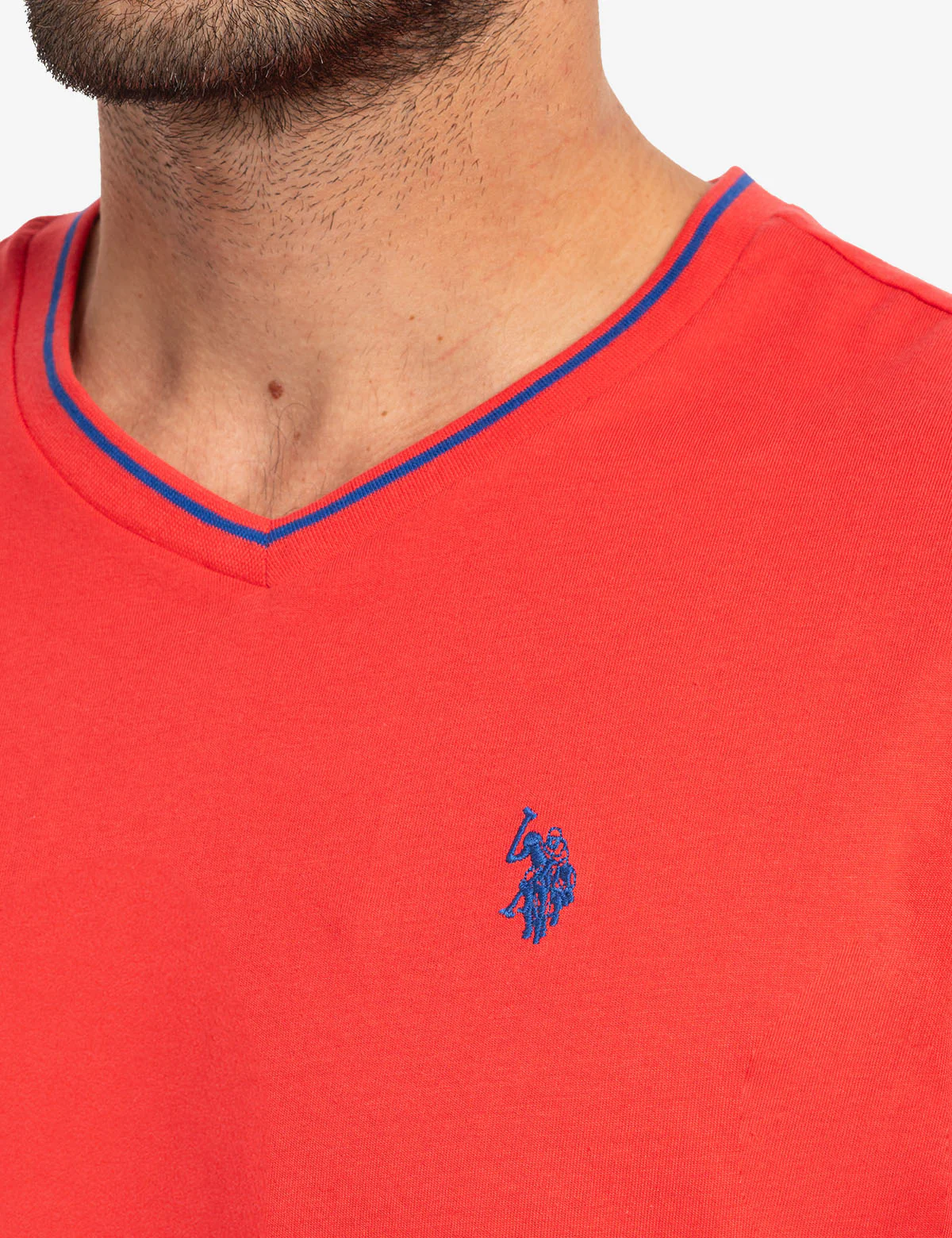 TIPPED V-NECK JERSEY T-SHIRT - Image 2