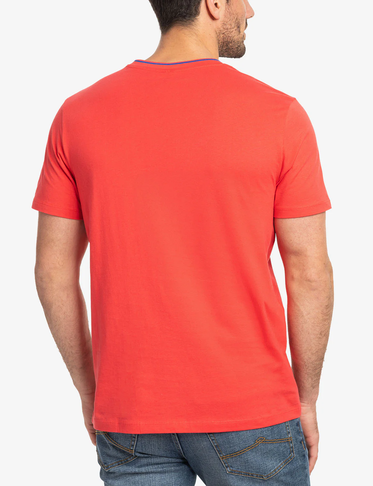 TIPPED V-NECK JERSEY T-SHIRT - Image 3