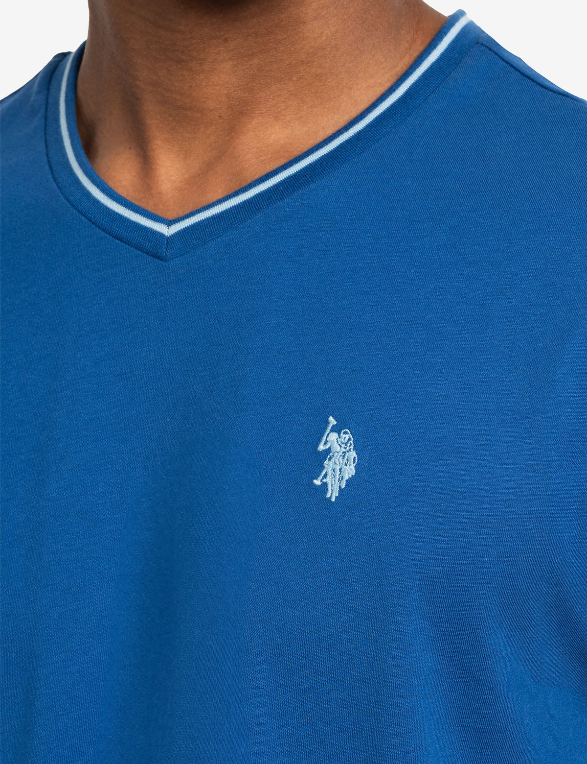 TIPPED V-NECK JERSEY T-SHIRT - Image 5