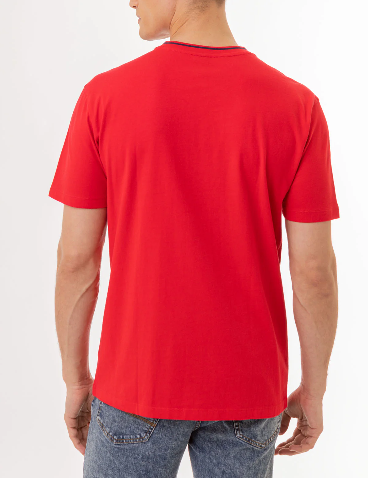 TIPPED V-NECK JERSEY T-SHIRT - Image 4