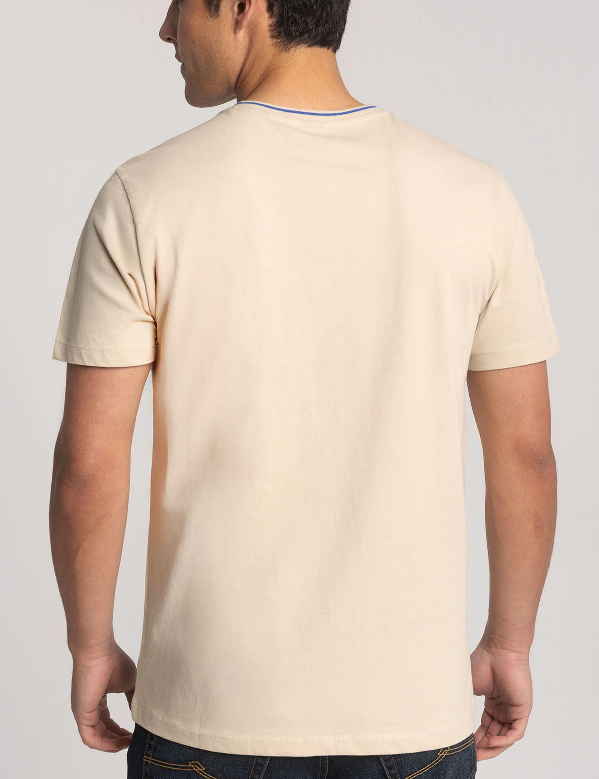 TIPPED V-NECK JERSEY T-SHIRT - Image 8