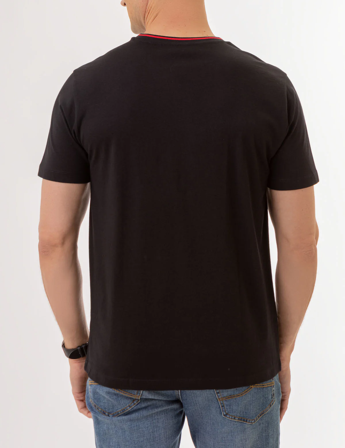 TIPPED V-NECK JERSEY T-SHIRT - Image 7
