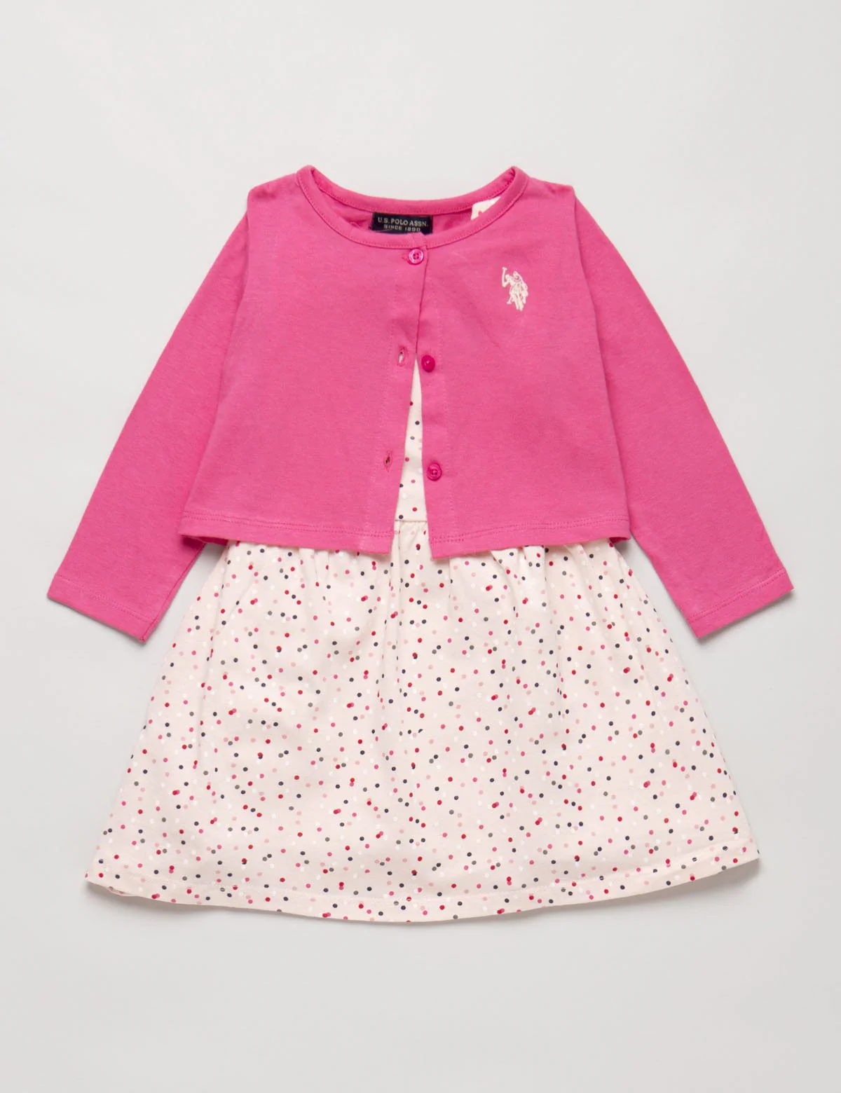 Toddler 2 Piece Set: Dress & Cardigan