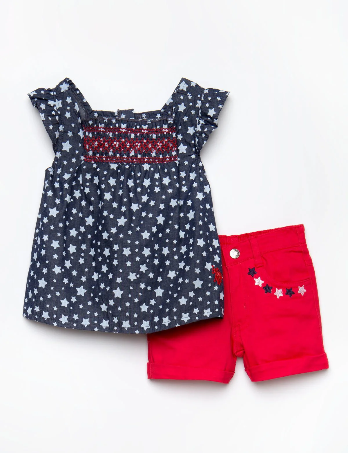 TODDLER 2 PIECE SET - SMOCKED TOP & SHORTS