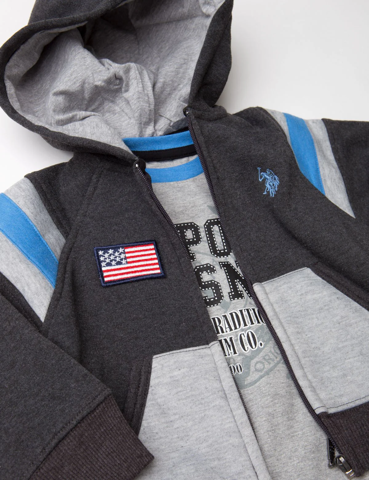 TODDLER BOYS 3 PIECE SET - FLEECE, TEE & JEANS - Image 5