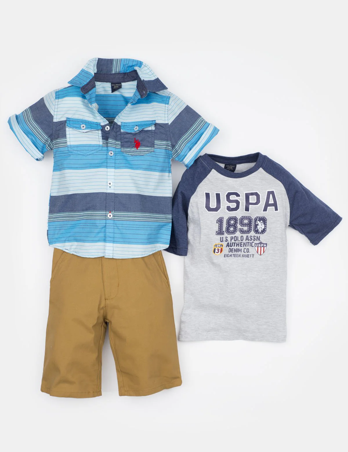 TODDLER 3 PIECE SET - SHIRT, TEE & SHORTS - Image 2