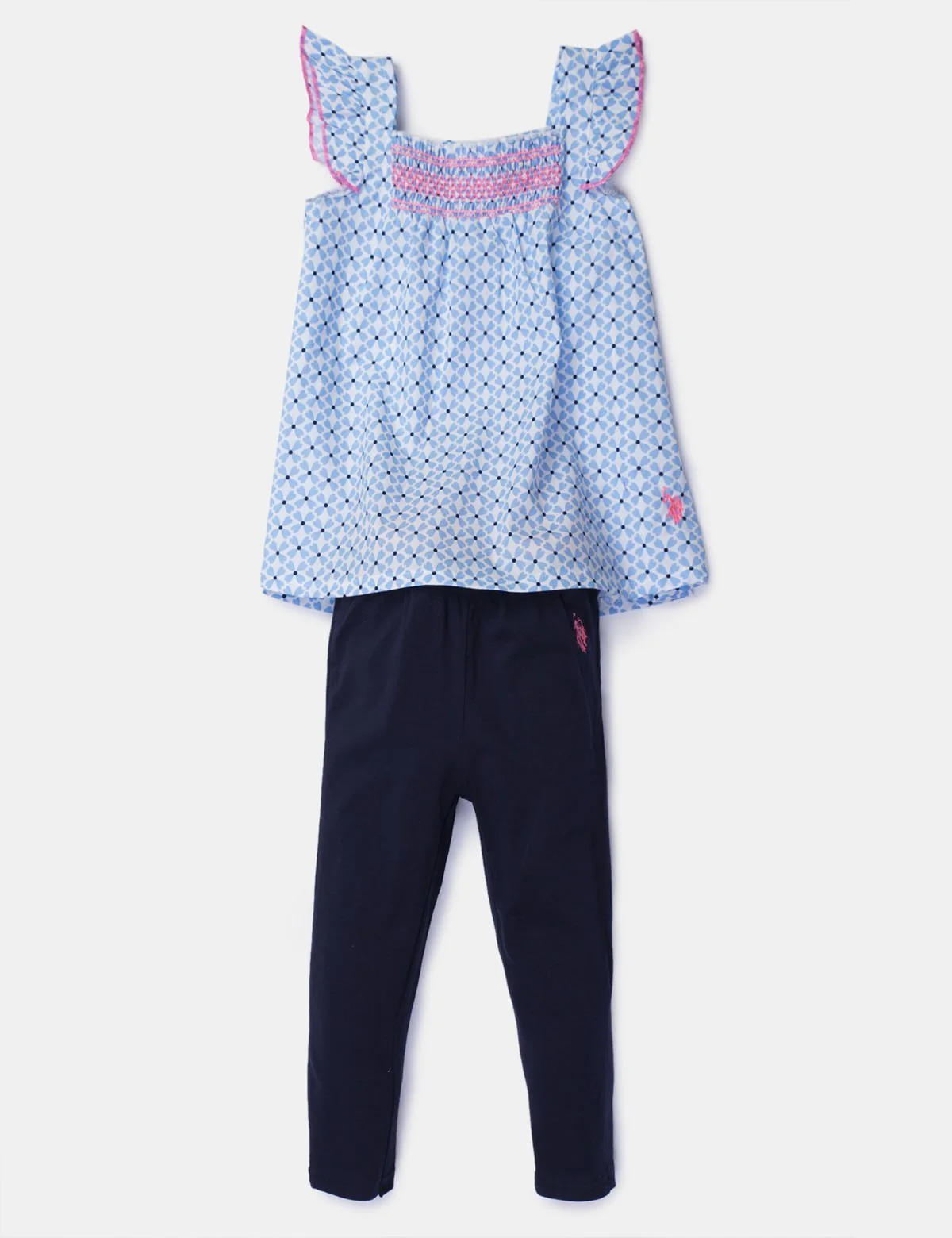TODDLER GIRLS 2 PIECE SET: FLUTTER SLEEVE TANK & CAPRIS