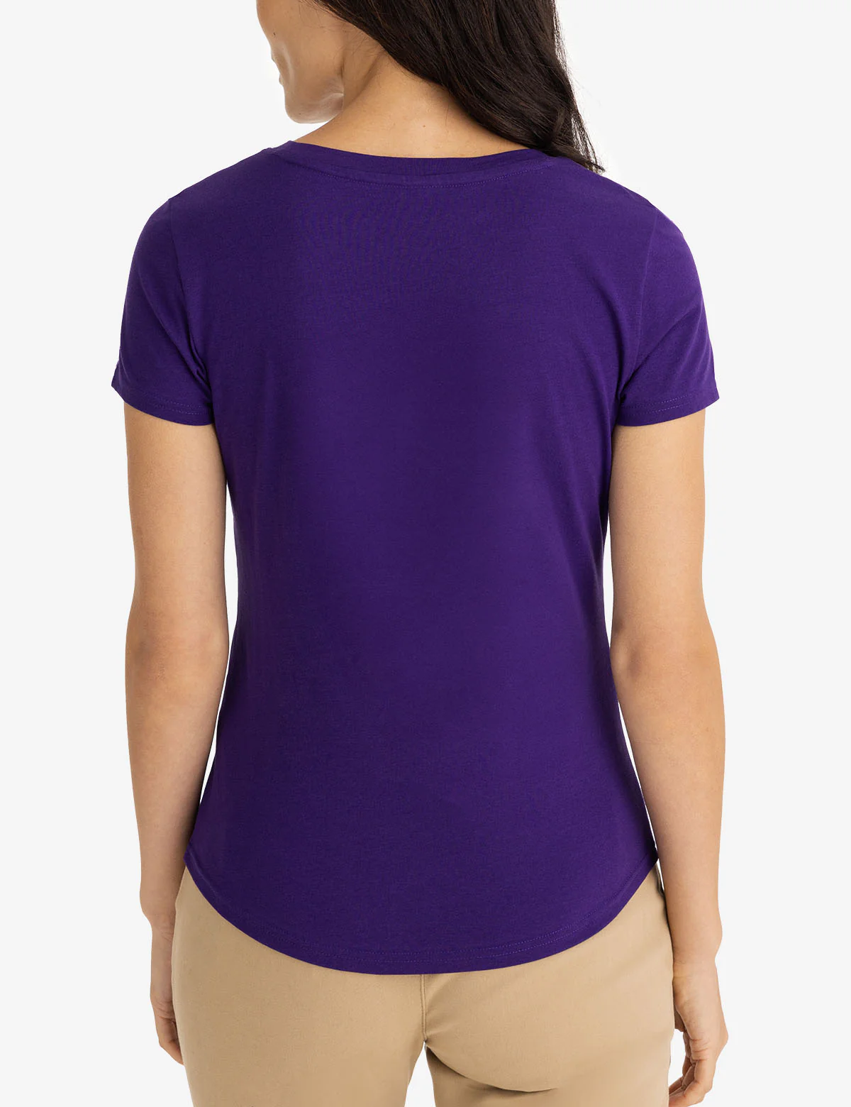 TONAL FLOCKED SEMI SCOOP JERSEY T-SHIRT - Image 5
