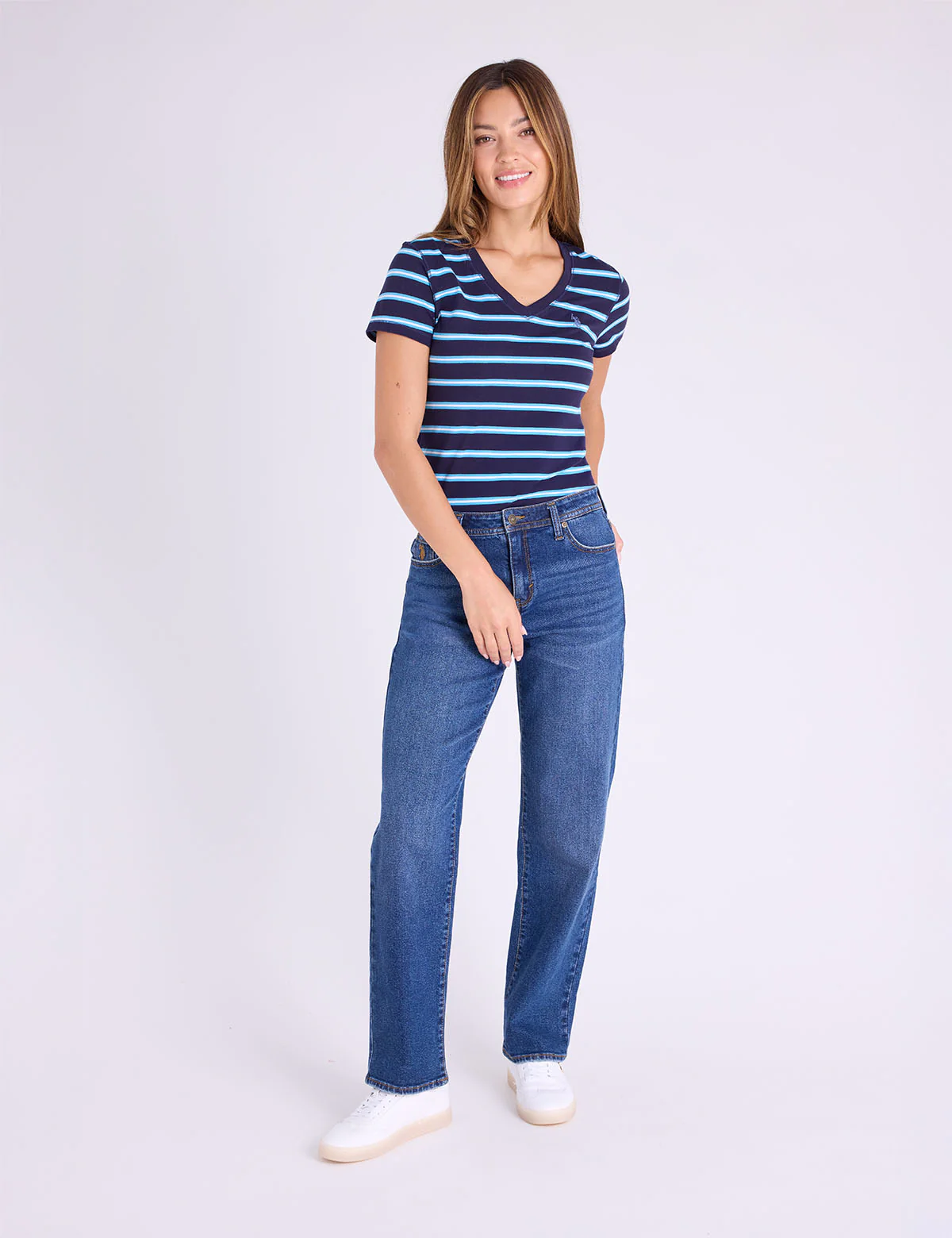 TONAL STRIPE V-NECK T-SHIRT - Image 3