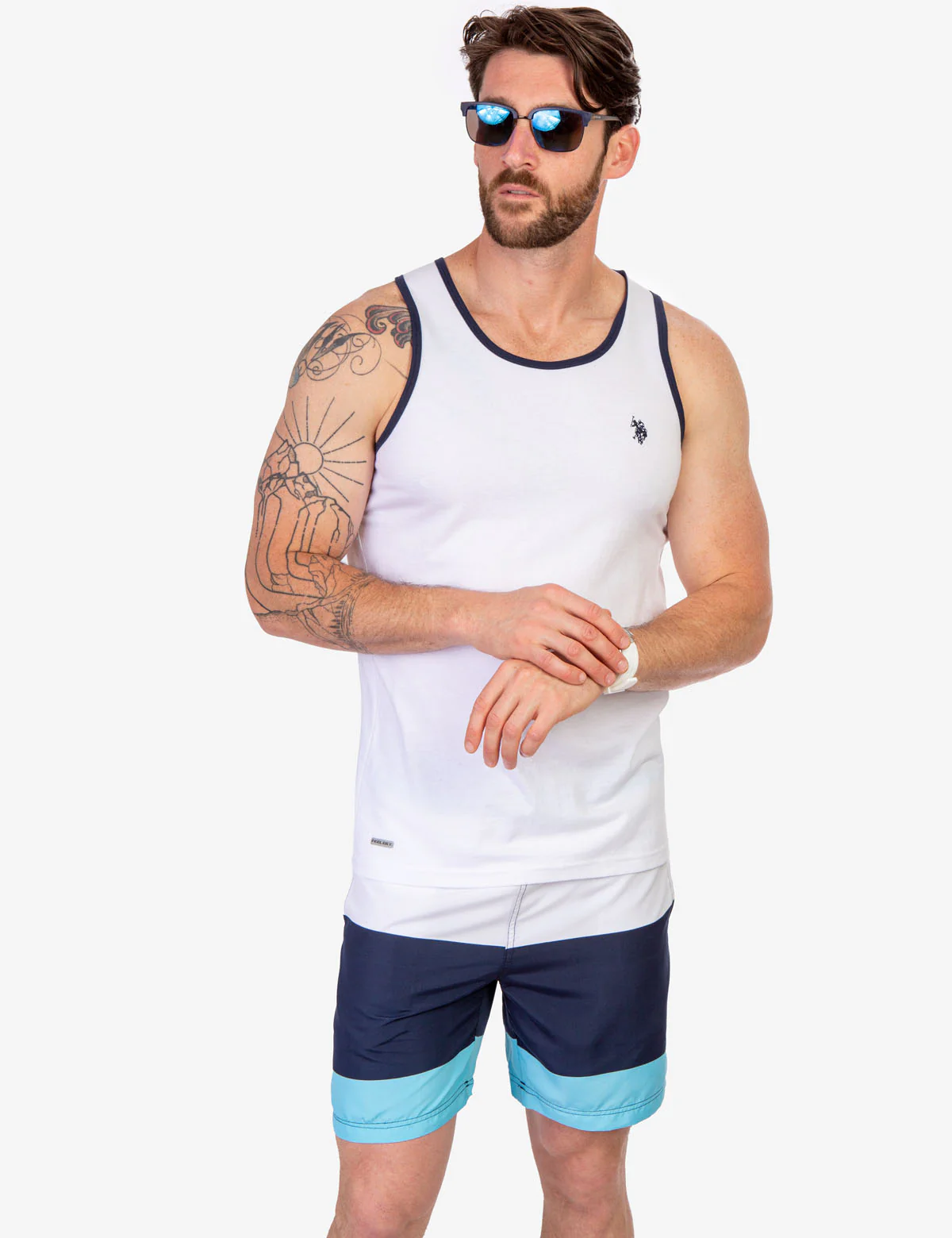 TRI COLOR SWIM TRUNKS - Image 7