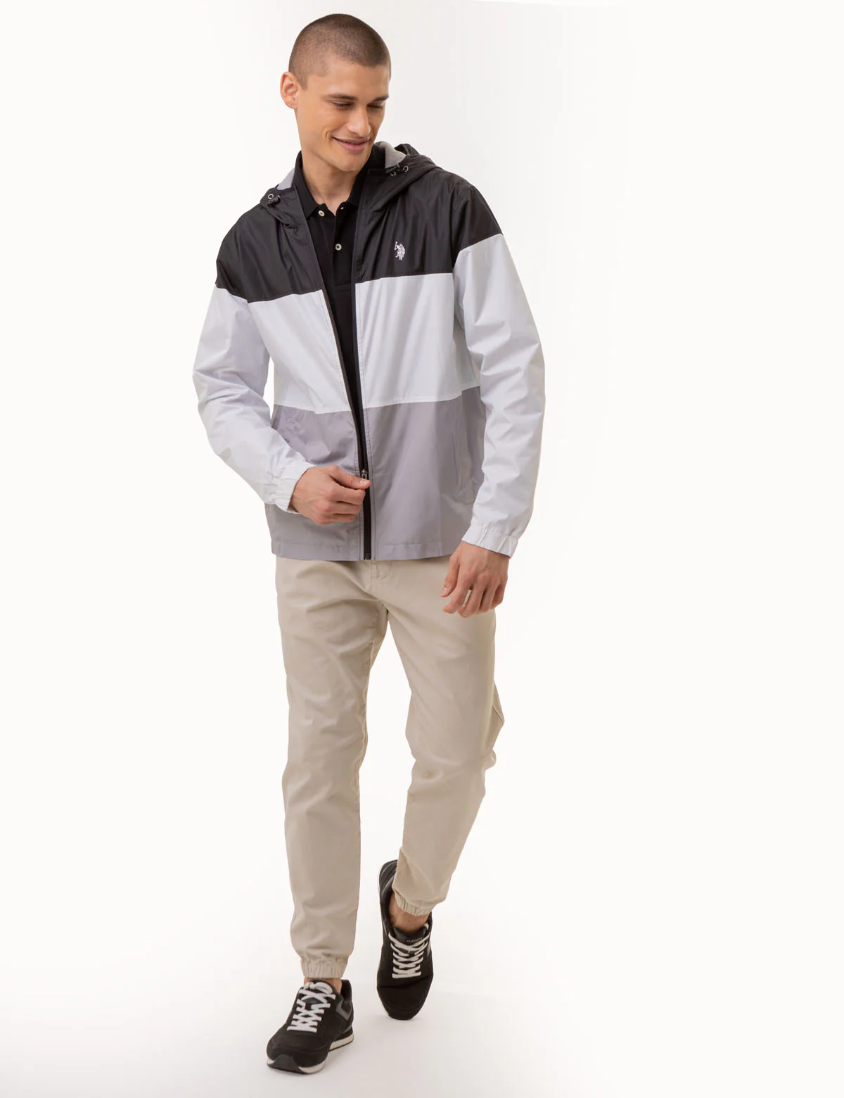 TRI COLORBLOCK HEATHERED WINDBREAKER - Image 10