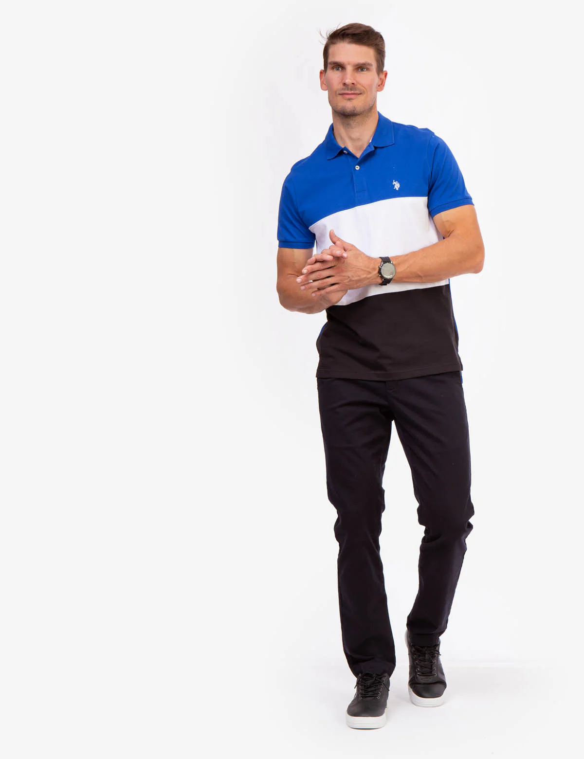 TRI COLORBLOCK JERSEY POLO SHIRT - Image 2