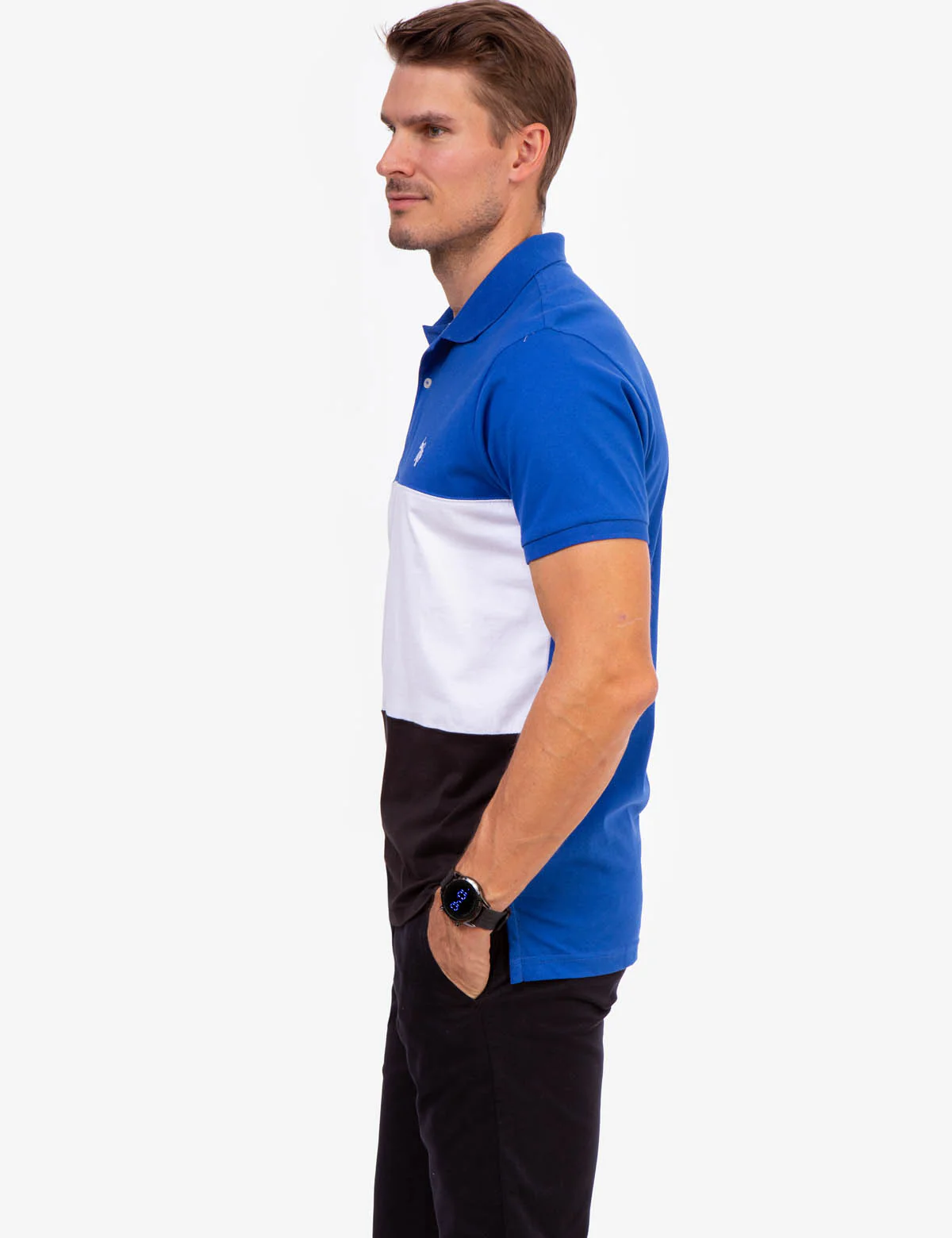 TRI COLORBLOCK JERSEY POLO SHIRT - Image 3