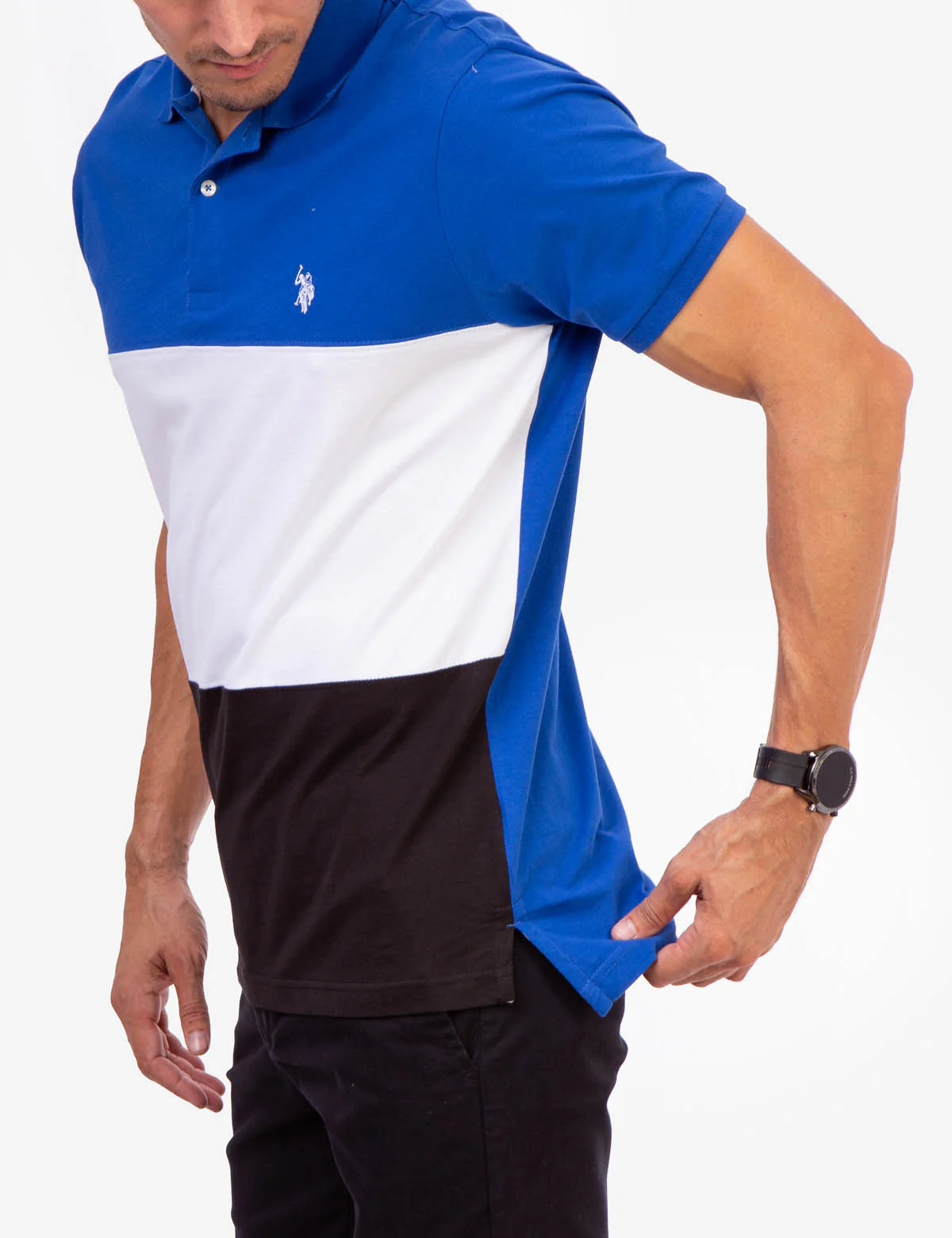 TRI COLORBLOCK JERSEY POLO SHIRT - Image 5