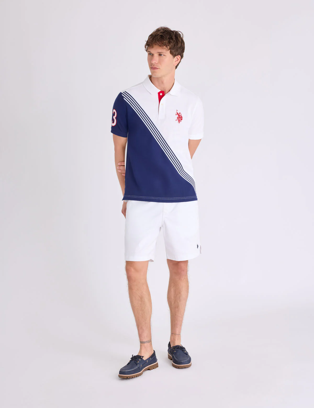 TRICOT SASH COLORBLOCK PIQUE POLO SHIRT - Image 3