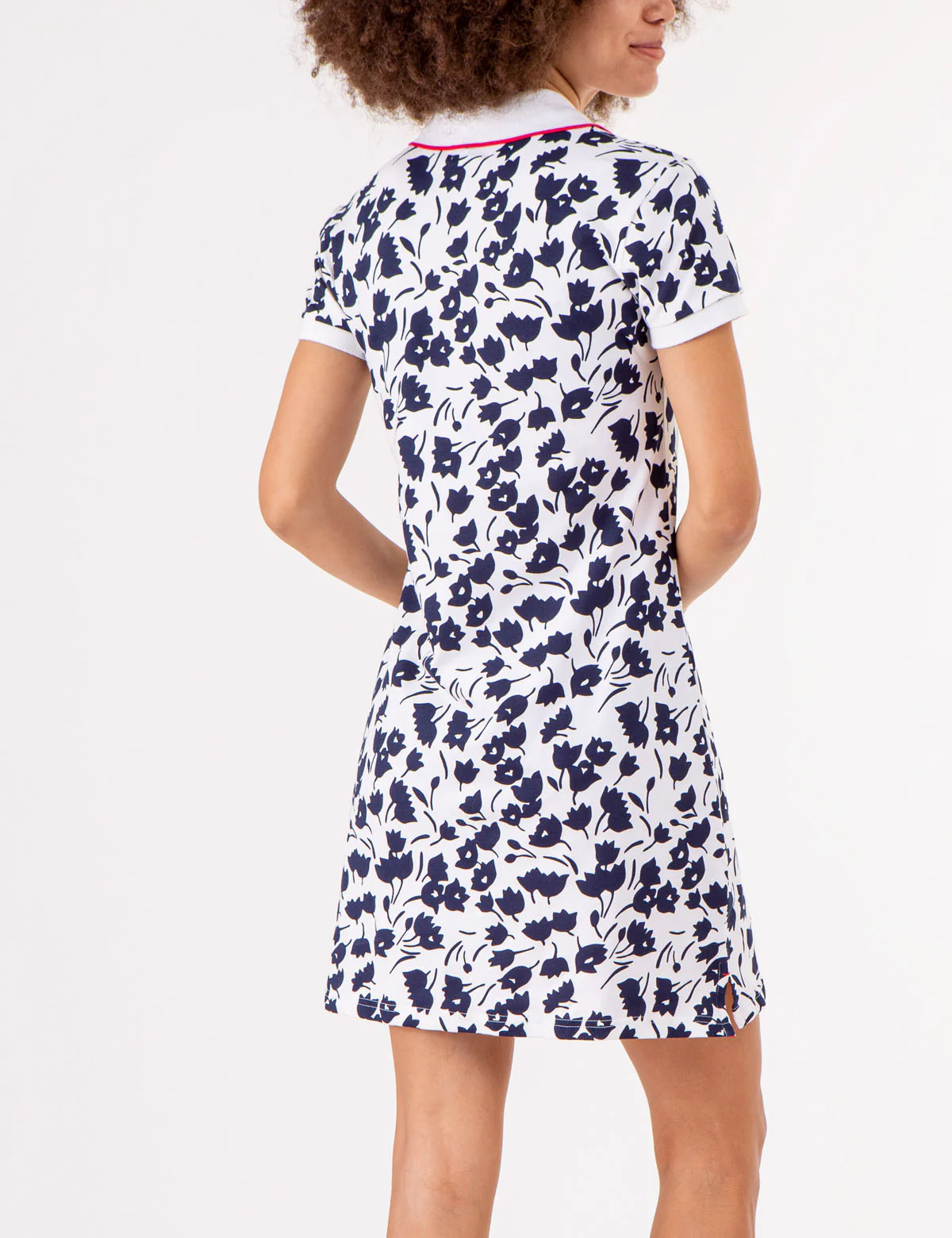 TULIP PRINT TIPPED POLO DRESS - Image 12
