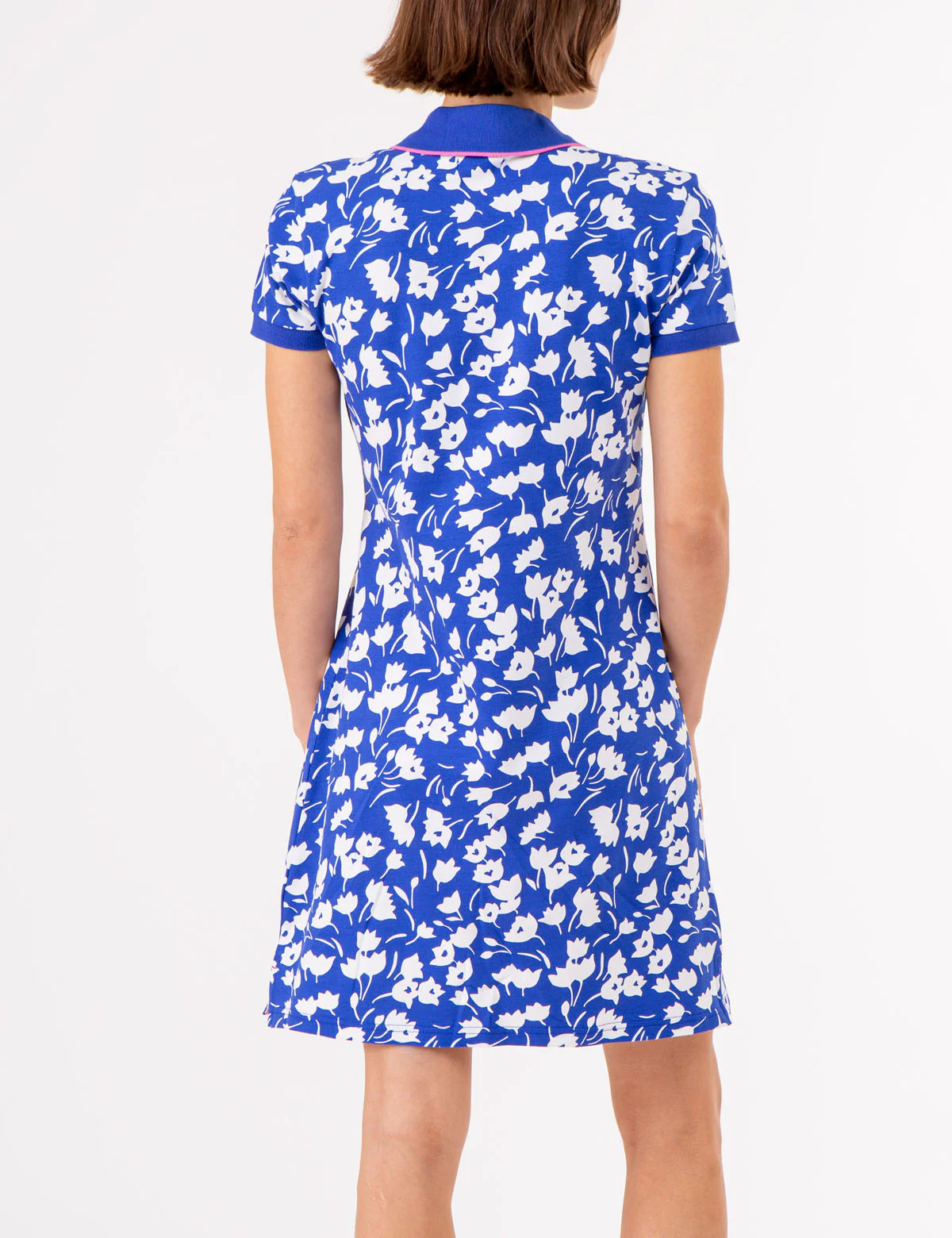 TULIP PRINT TIPPED POLO DRESS - Image 7