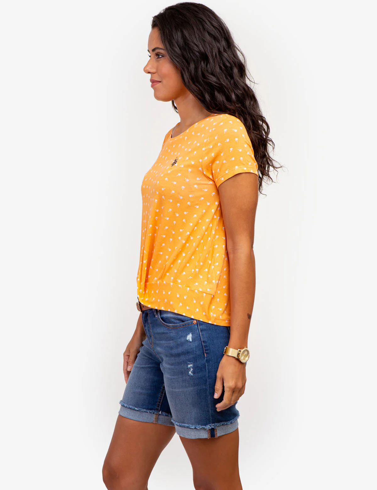TWIST FRONT CREW NECK T-SHIRT - Image 3