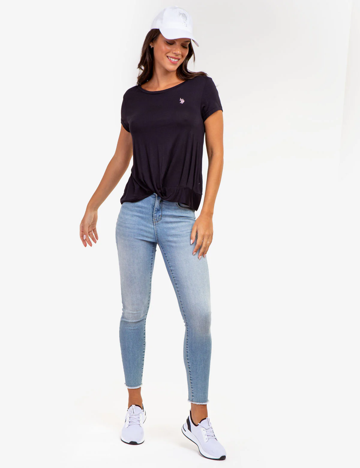 TWIST FRONT CREW NECK T-SHIRT - Image 2
