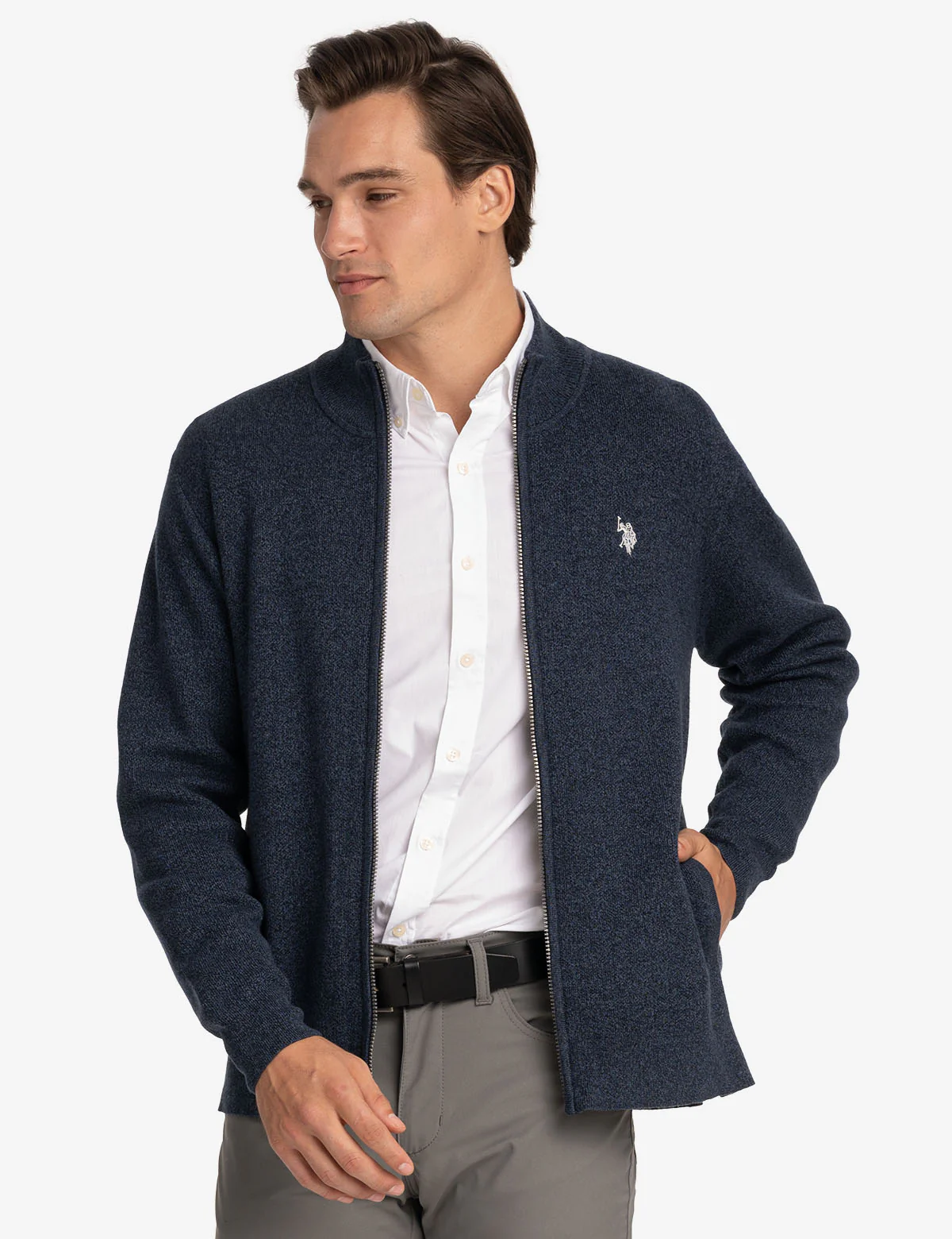 TWIST MARL FULL ZIP SWEATER - Image 11