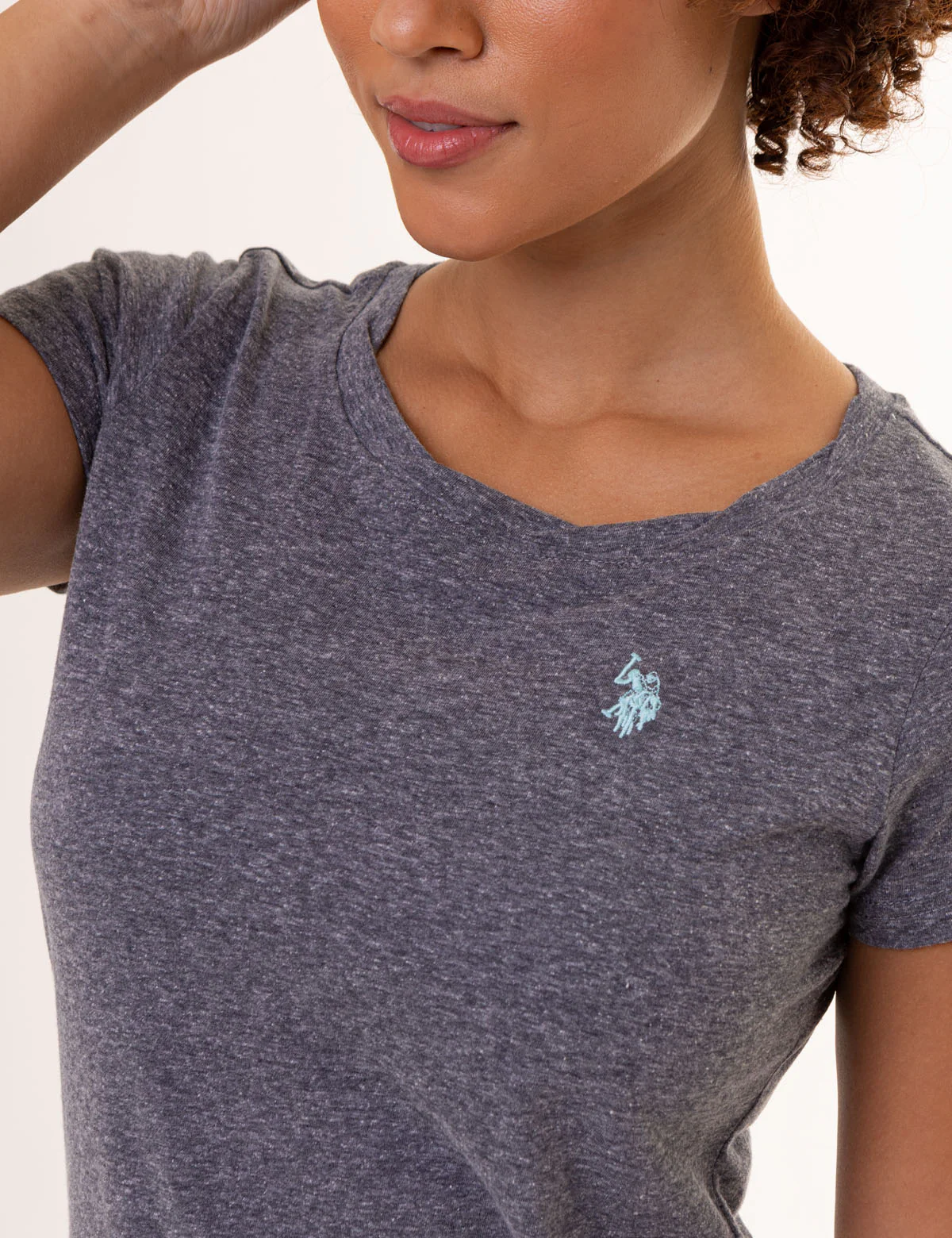 TWIST NECK SNOW YARN T-SHIRT - Image 2