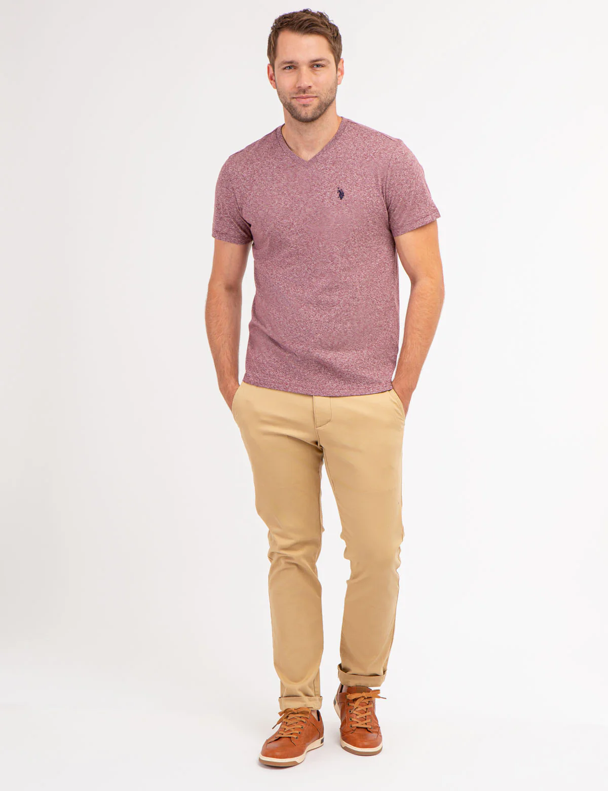 TWISTED YARN V-NECK T-SHIRT - Image 14