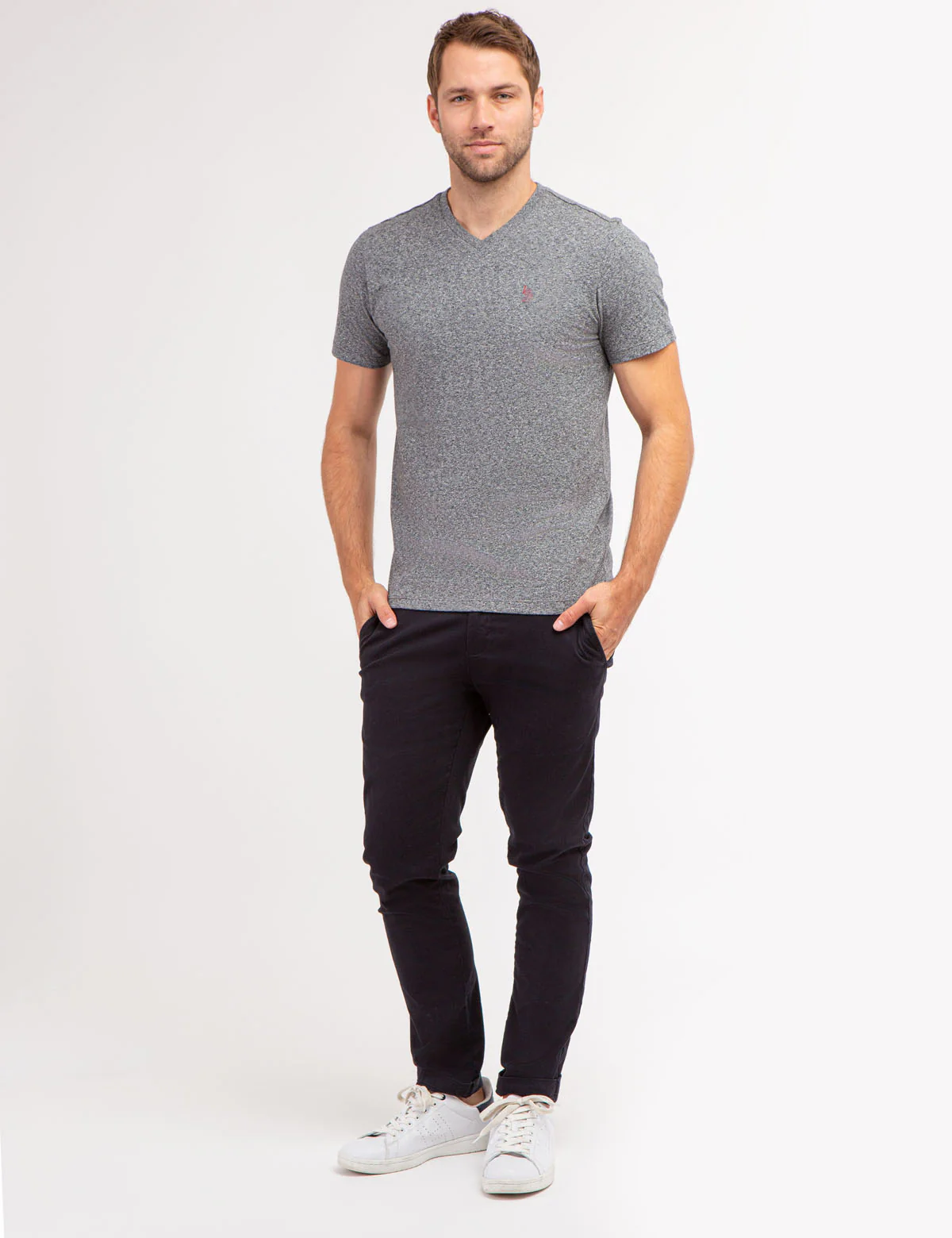 TWISTED YARN V-NECK T-SHIRT - Image 3