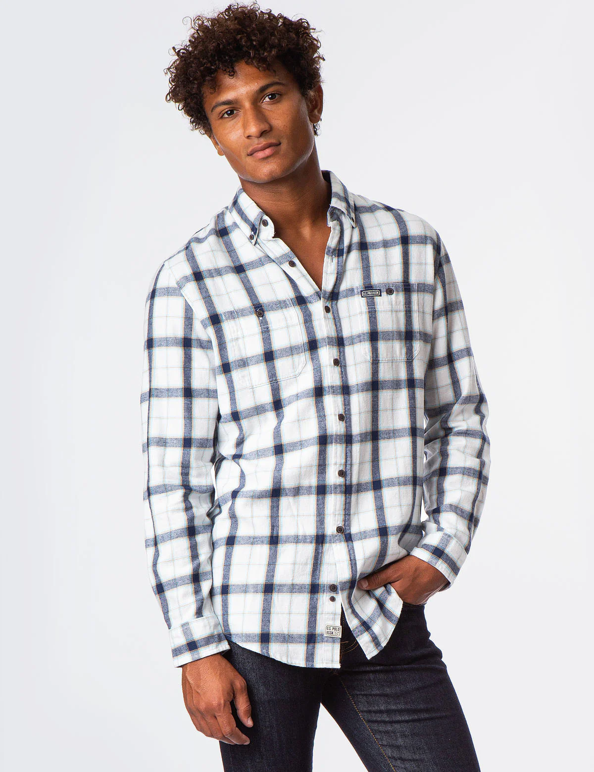TWO POCKET PLAID UTILITY SHIRT
