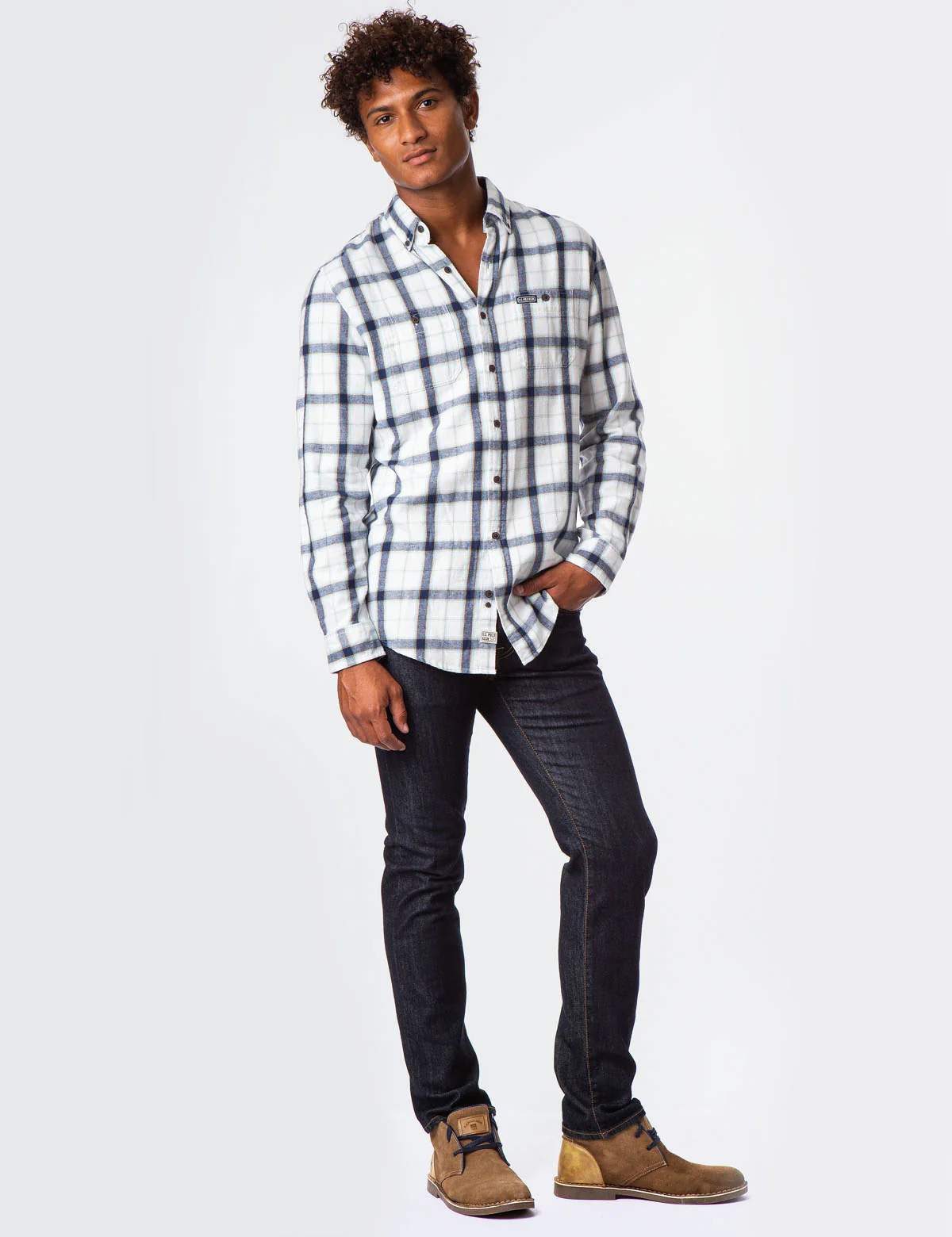 TWO POCKET PLAID UTILITY SHIRT - Image 2