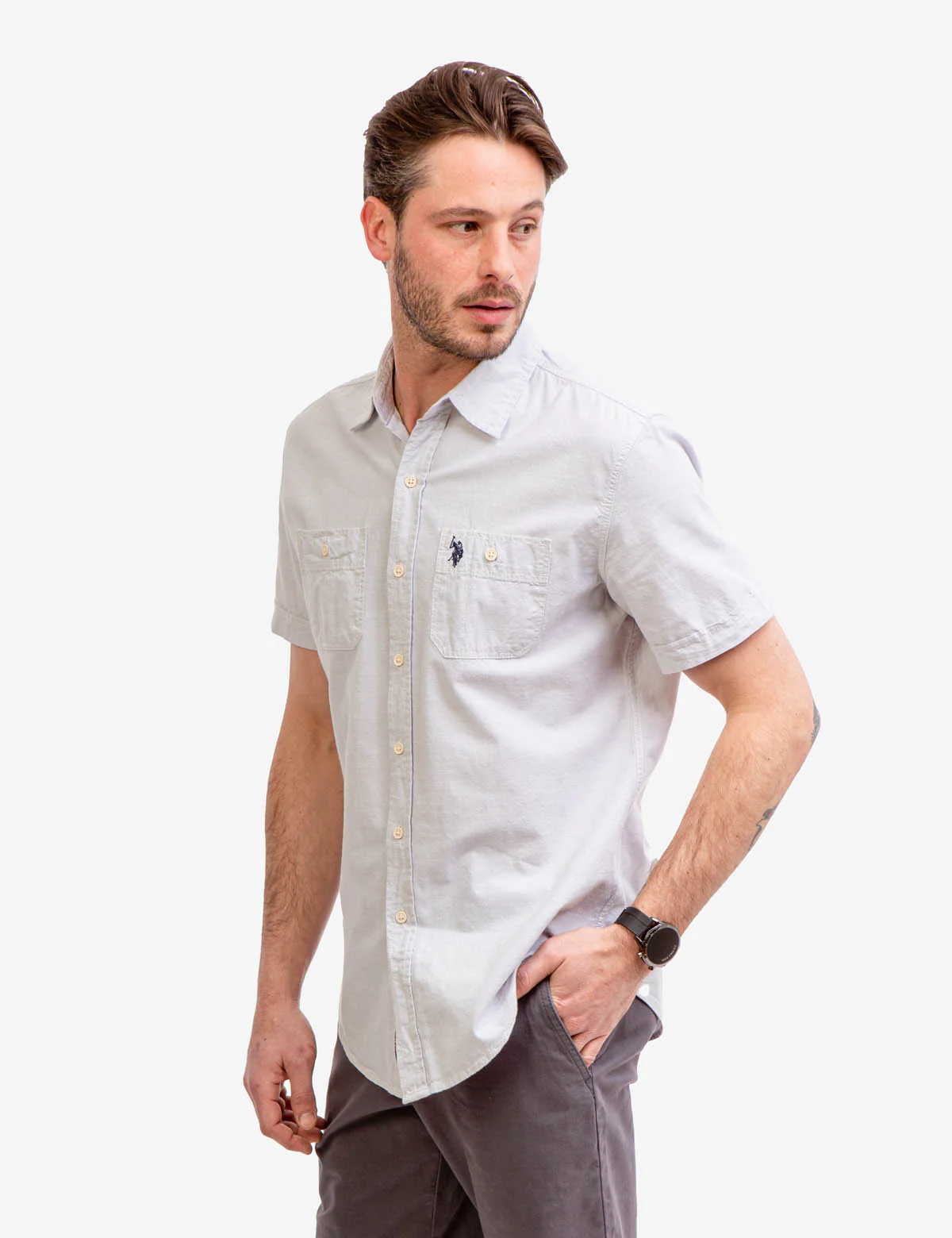 TWO POCKET UTILITY SHORT SLEEVE SHIRT - Image 3