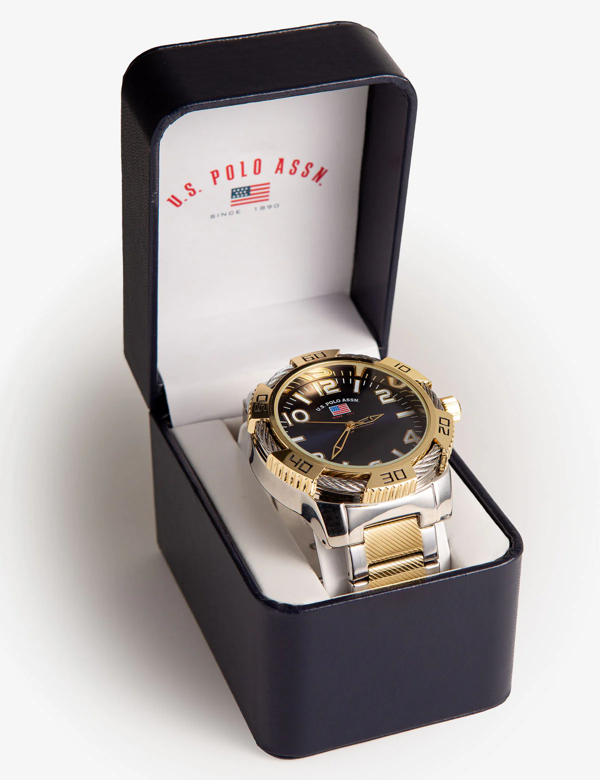 Two Tone Bracelet Watch with Rope Accent Bezel - Image 2