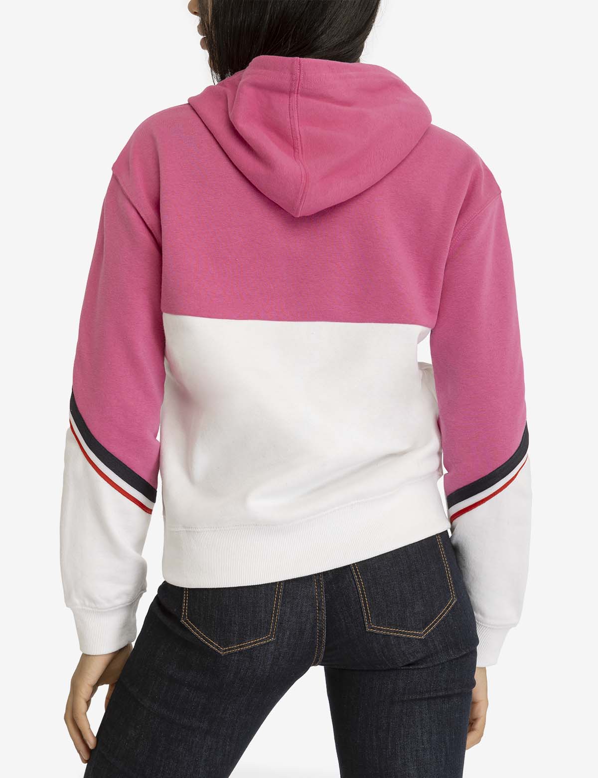 TWO TONE SIGNATURE STRIPE TAPE HOODIE - Image 4