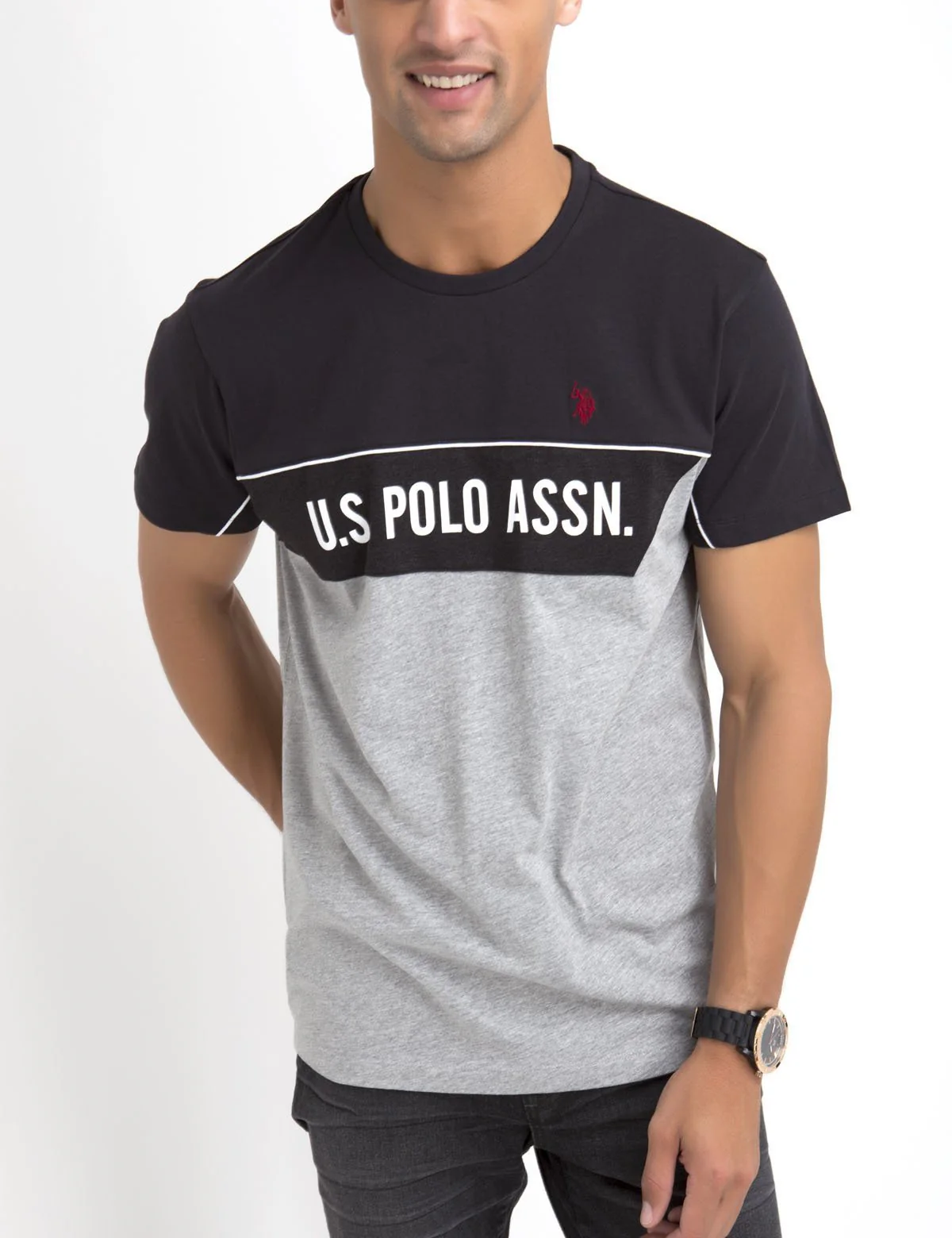 U.S. POLO ASSN. CHEST STRIPED T-SHIRT - Image 3