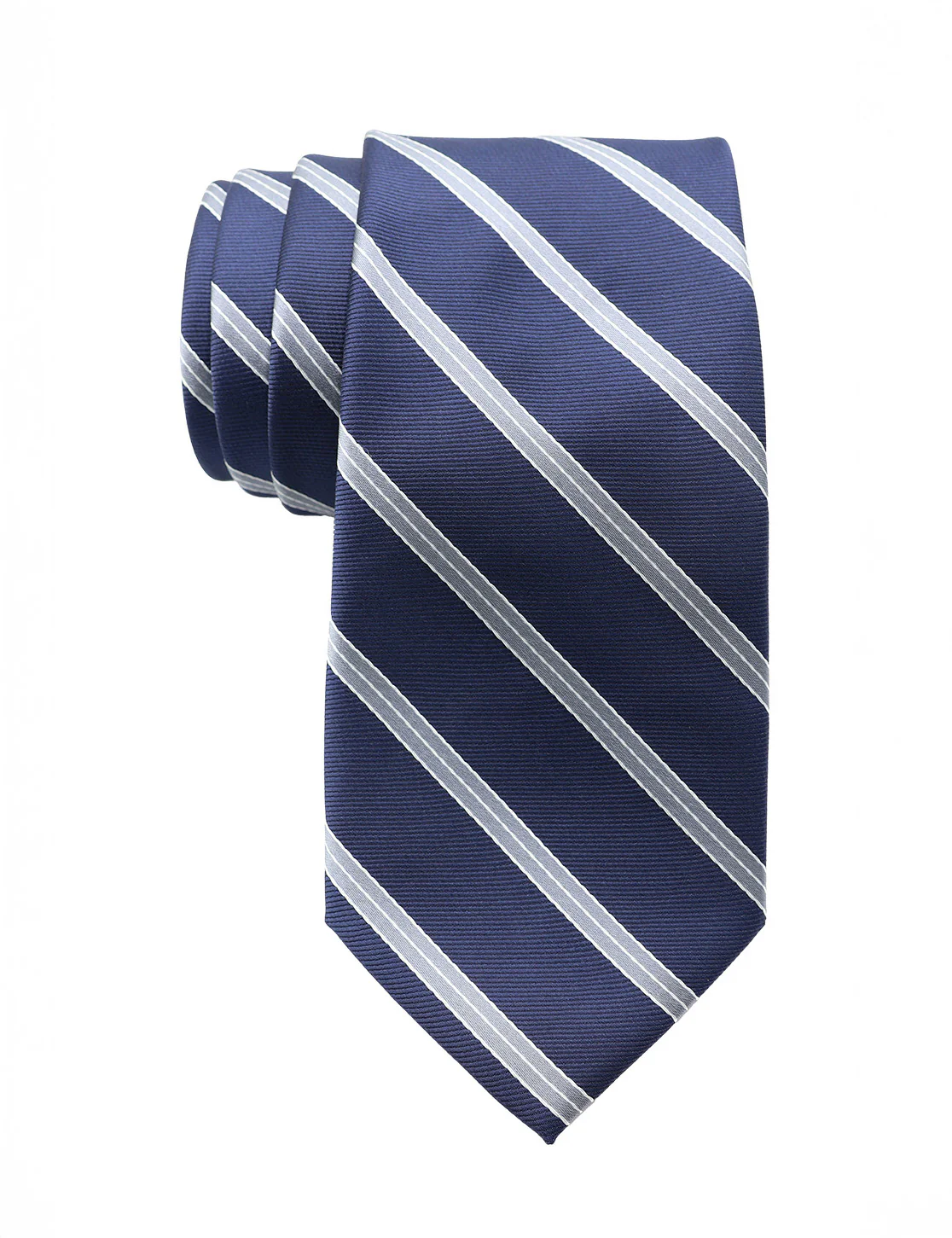 U.S. POLO ASSN. NAVY SILVER STRIPE TIE