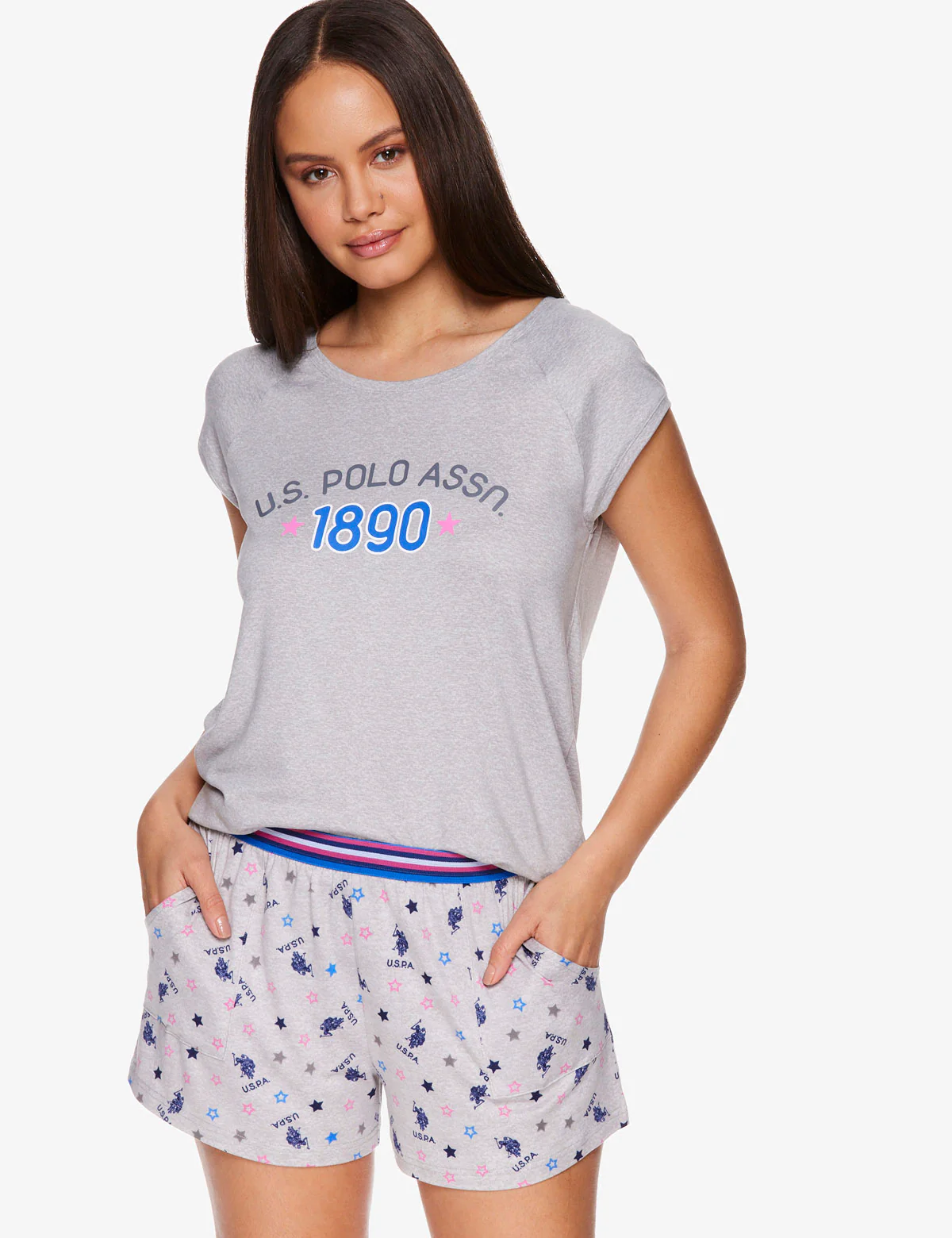 U.S. POLO ASSN. PRINTED SHORT SET