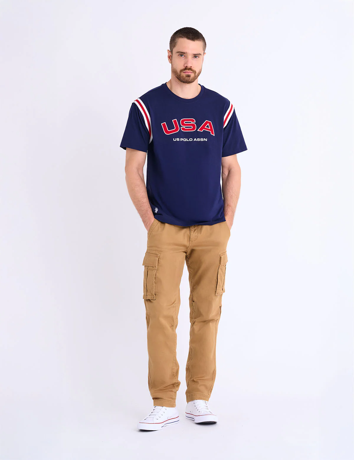 USA APPLIQUE TRICOT JERSEY T-SHIRT - Image 3