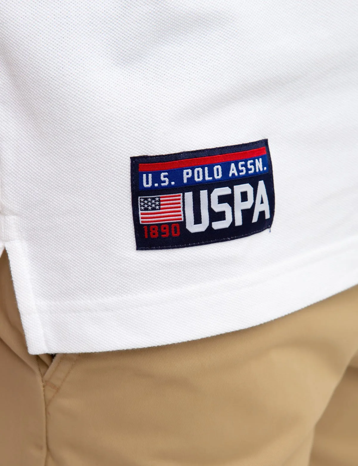 USA CHEST STRIPED POLO SHIRT - Image 9