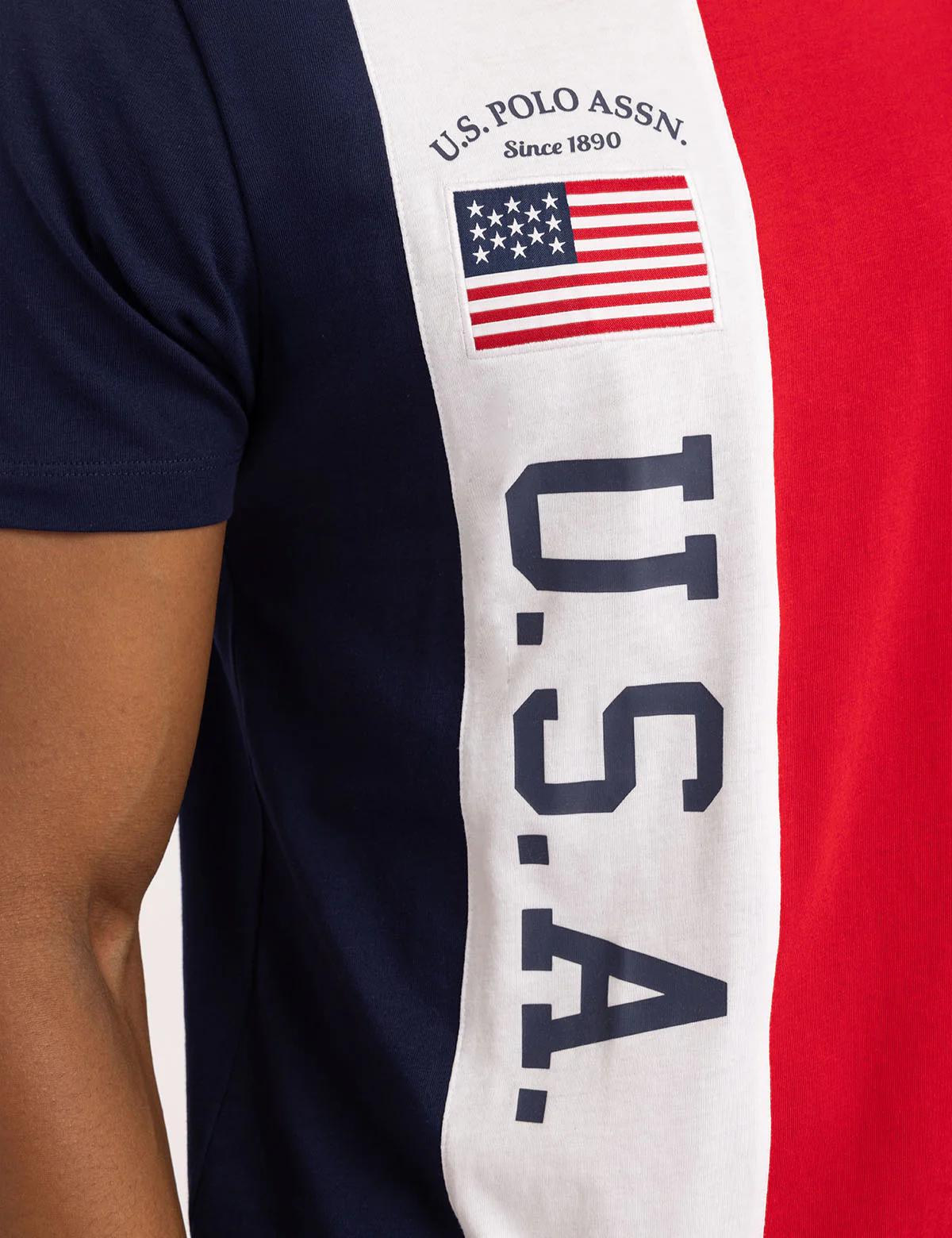 USA COLOR BLOCK JERSEY T-SHIRT - Image 4