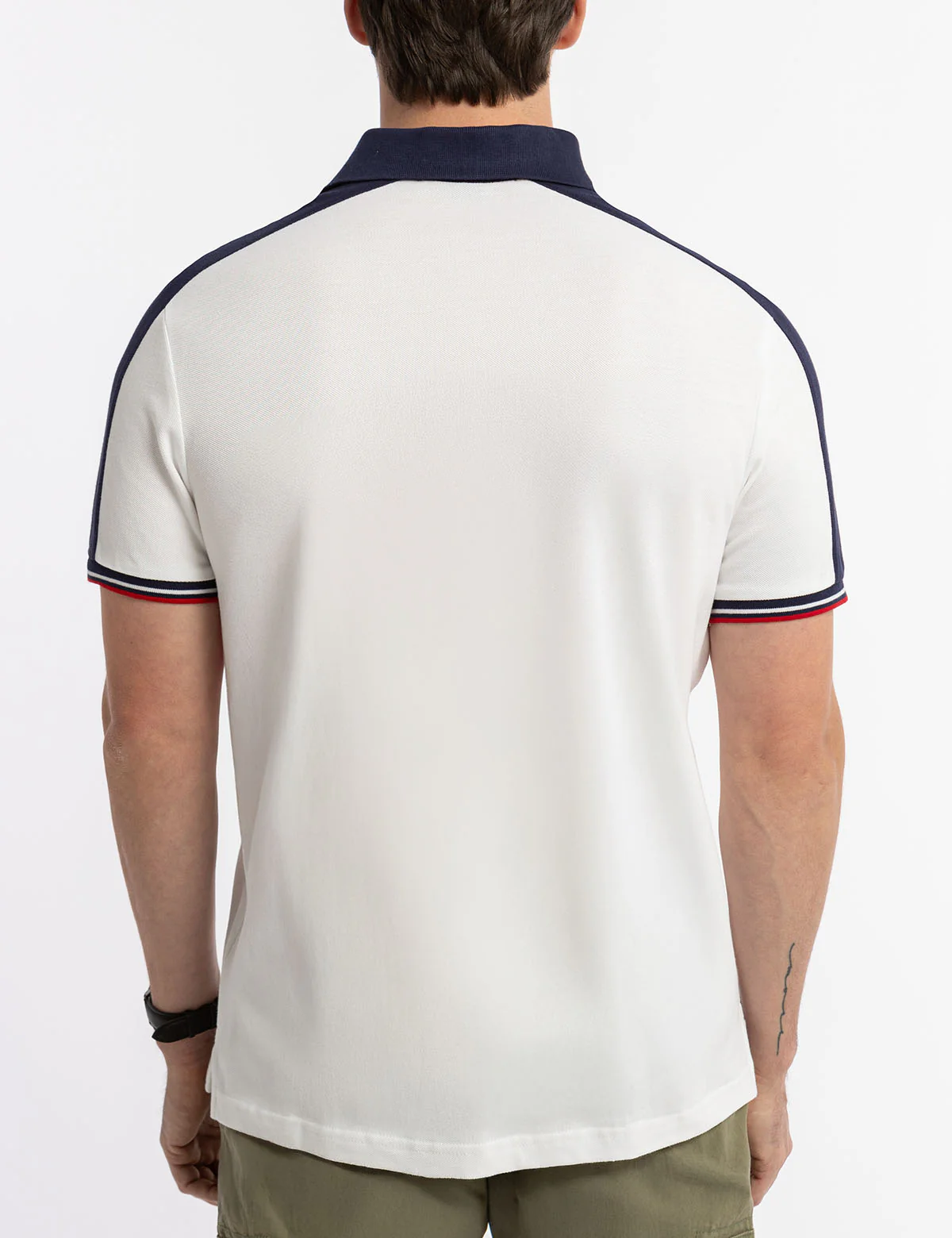 USA COLOR BLOCK PIQUE POLO SHIRT - Image 3