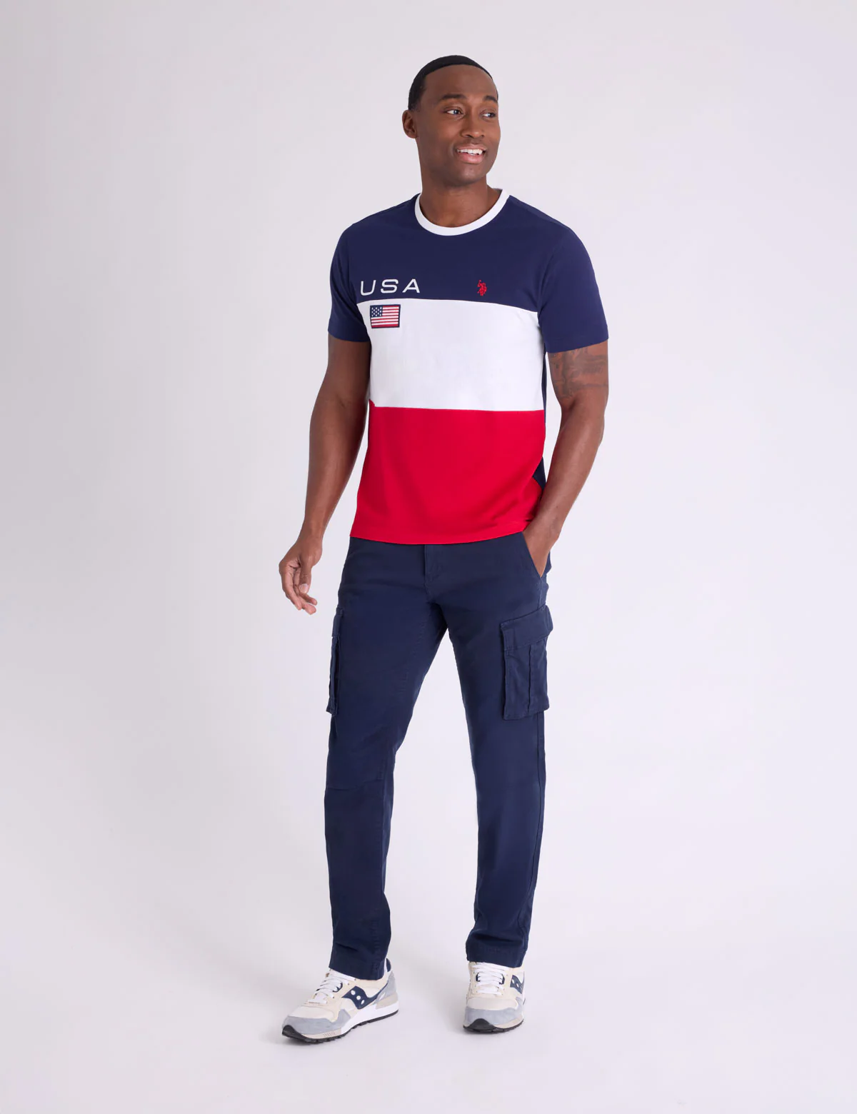 USA COLORBLOCK AMERICANA JERSEY T-SHIRT - Image 3