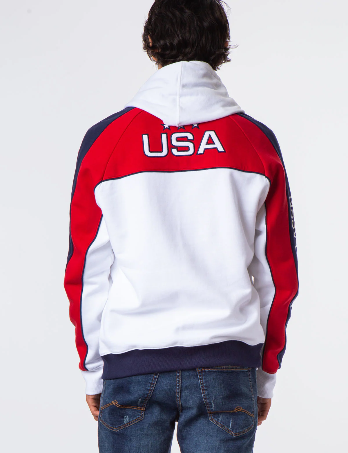 USA COLORBLOCK ZIP UP HOODED SWEATSHRIT - Image 11