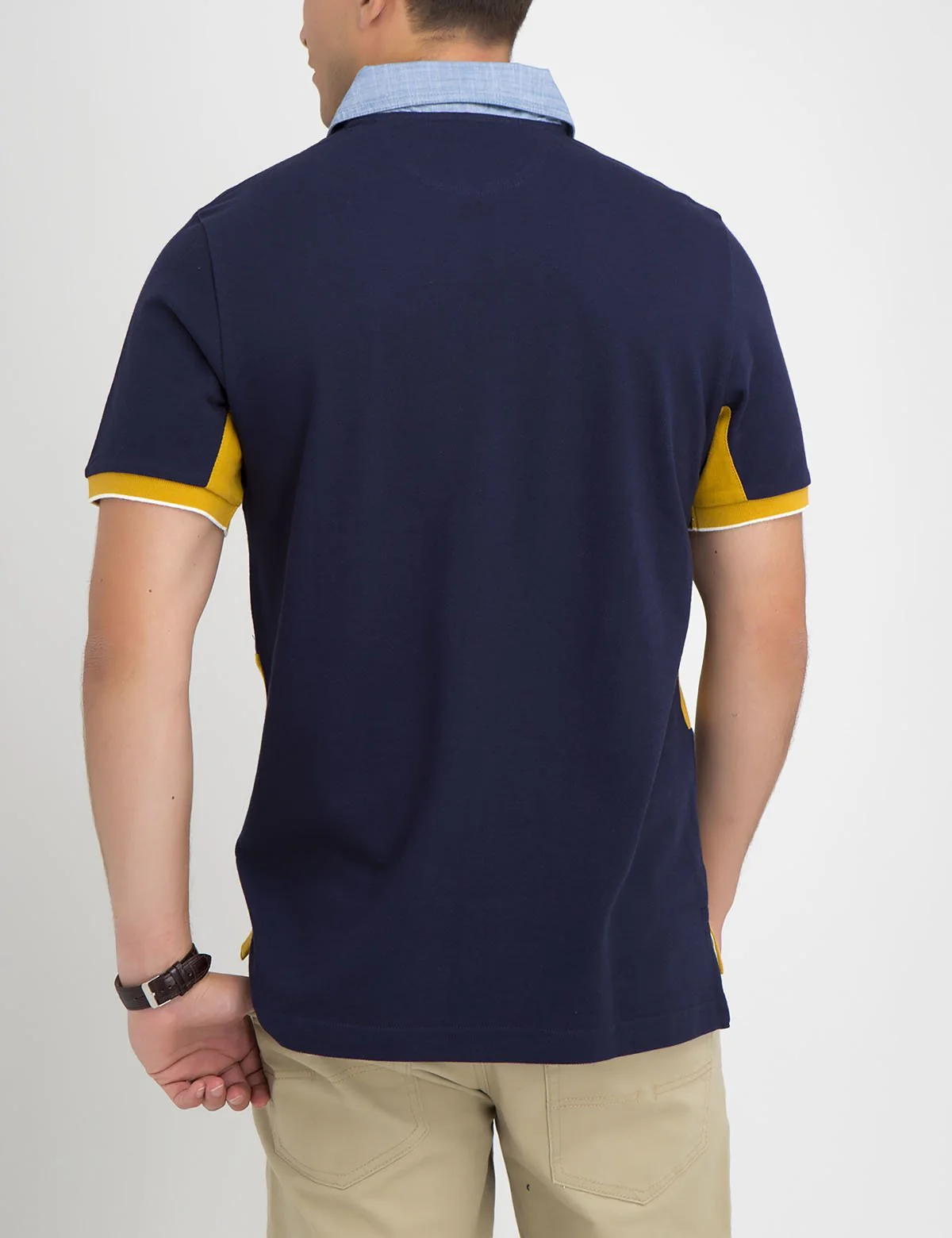 USA OXFORD COLLAR STRIPED POLO SHIRT - Image 10