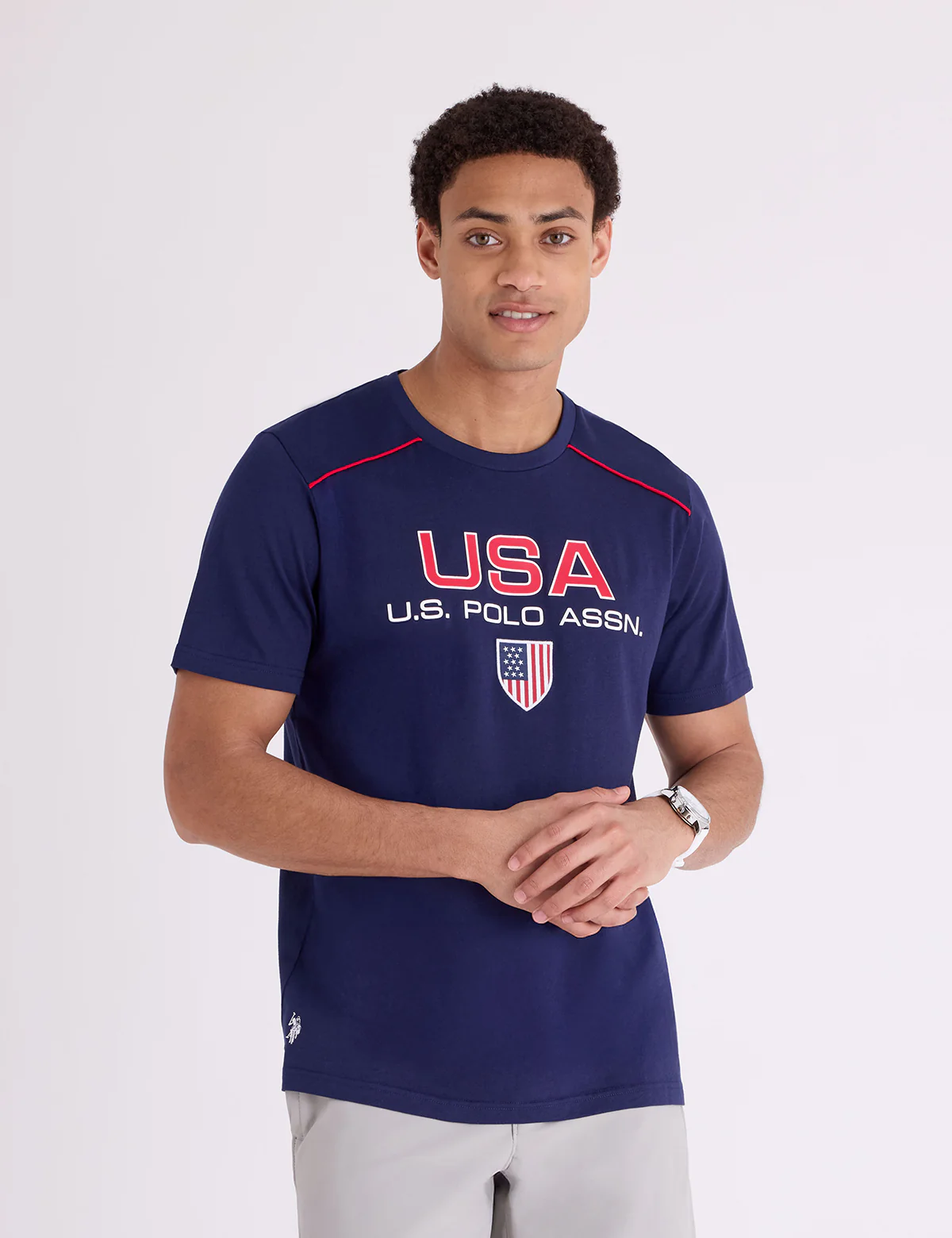 USA SHIELD PRINT T-SHIRT - Image 2
