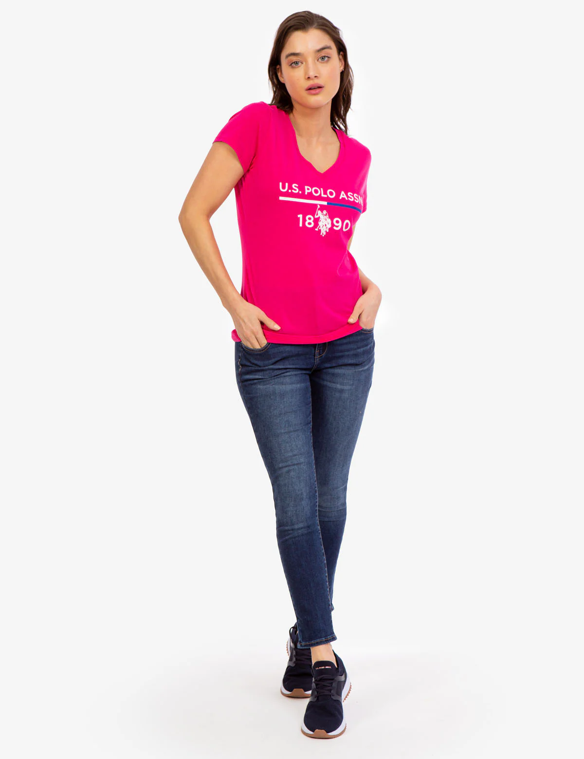 USPA 1890 LOGO V-NECK T-SHIRT - Image 12