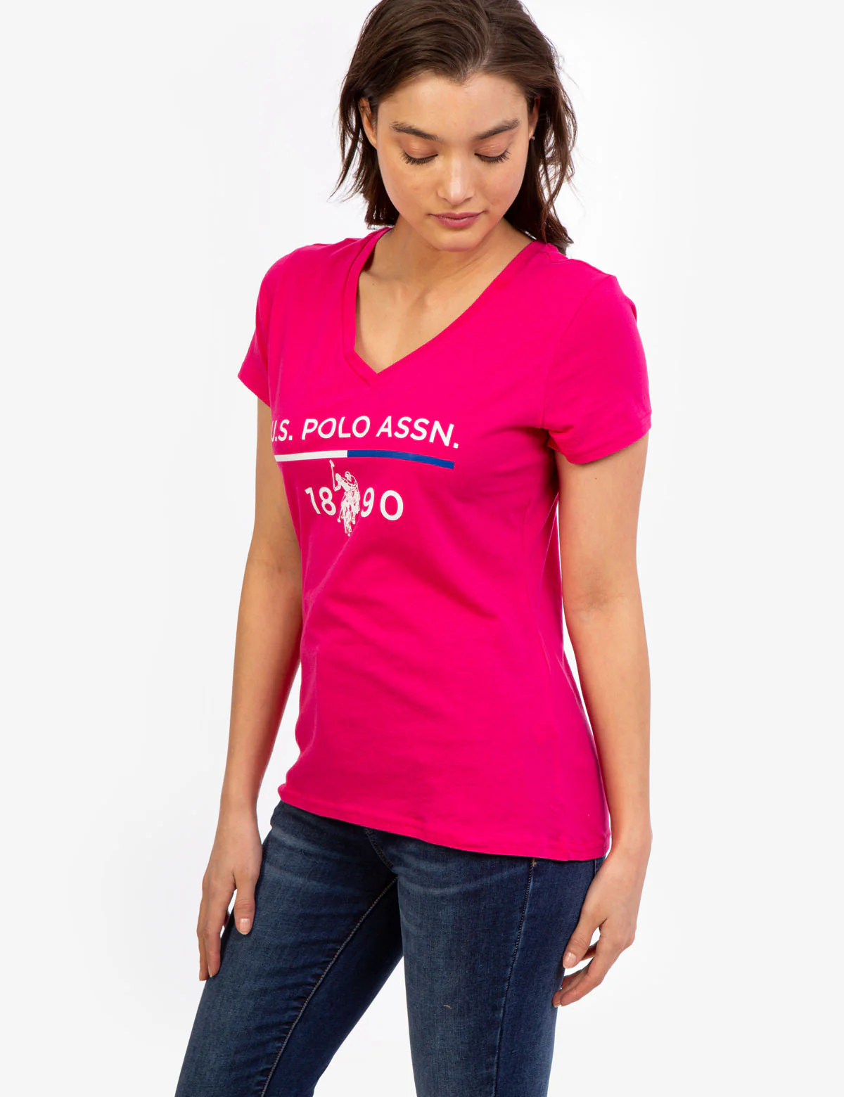 USPA 1890 LOGO V-NECK T-SHIRT - Image 13