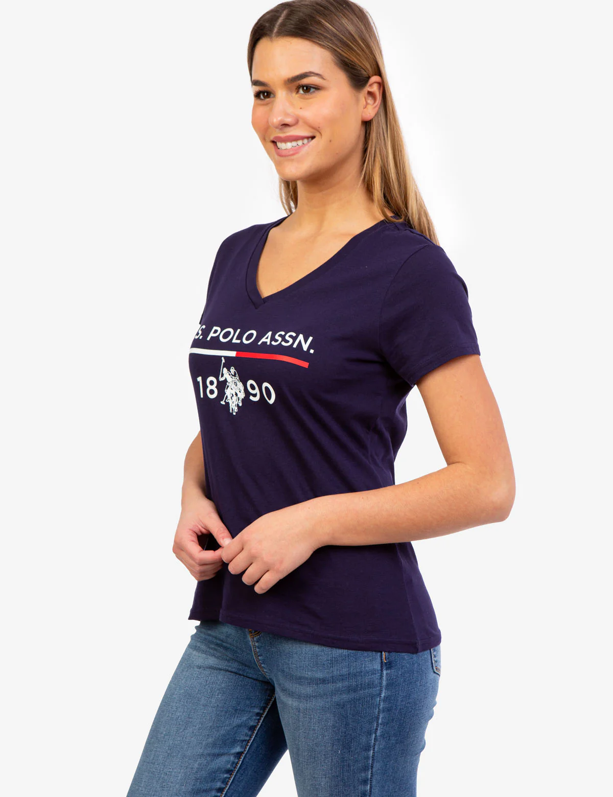 USPA 1890 LOGO V-NECK T-SHIRT - Image 23