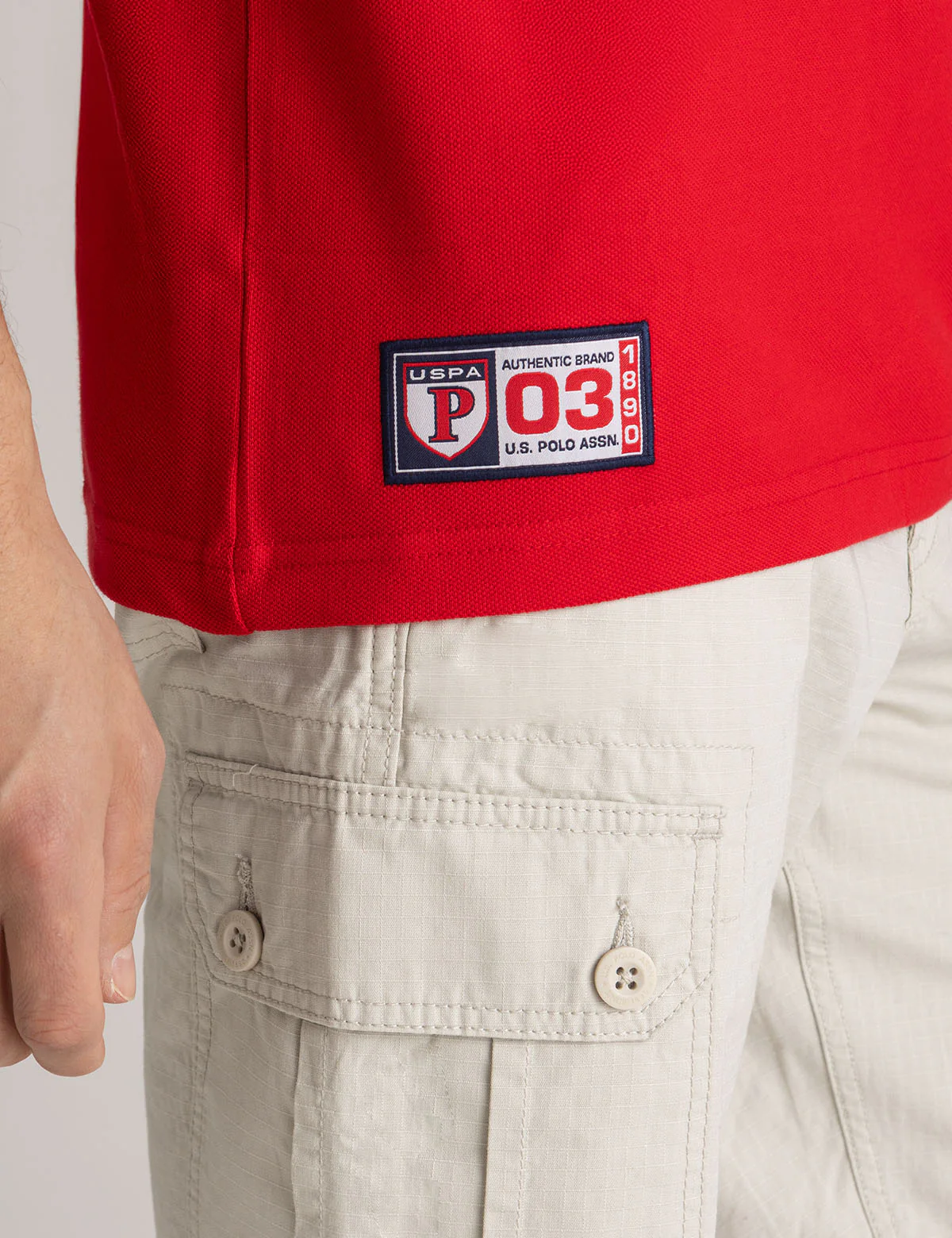 USPA COLOR BLOCK PIQUE POLO SHIRT - Image 13