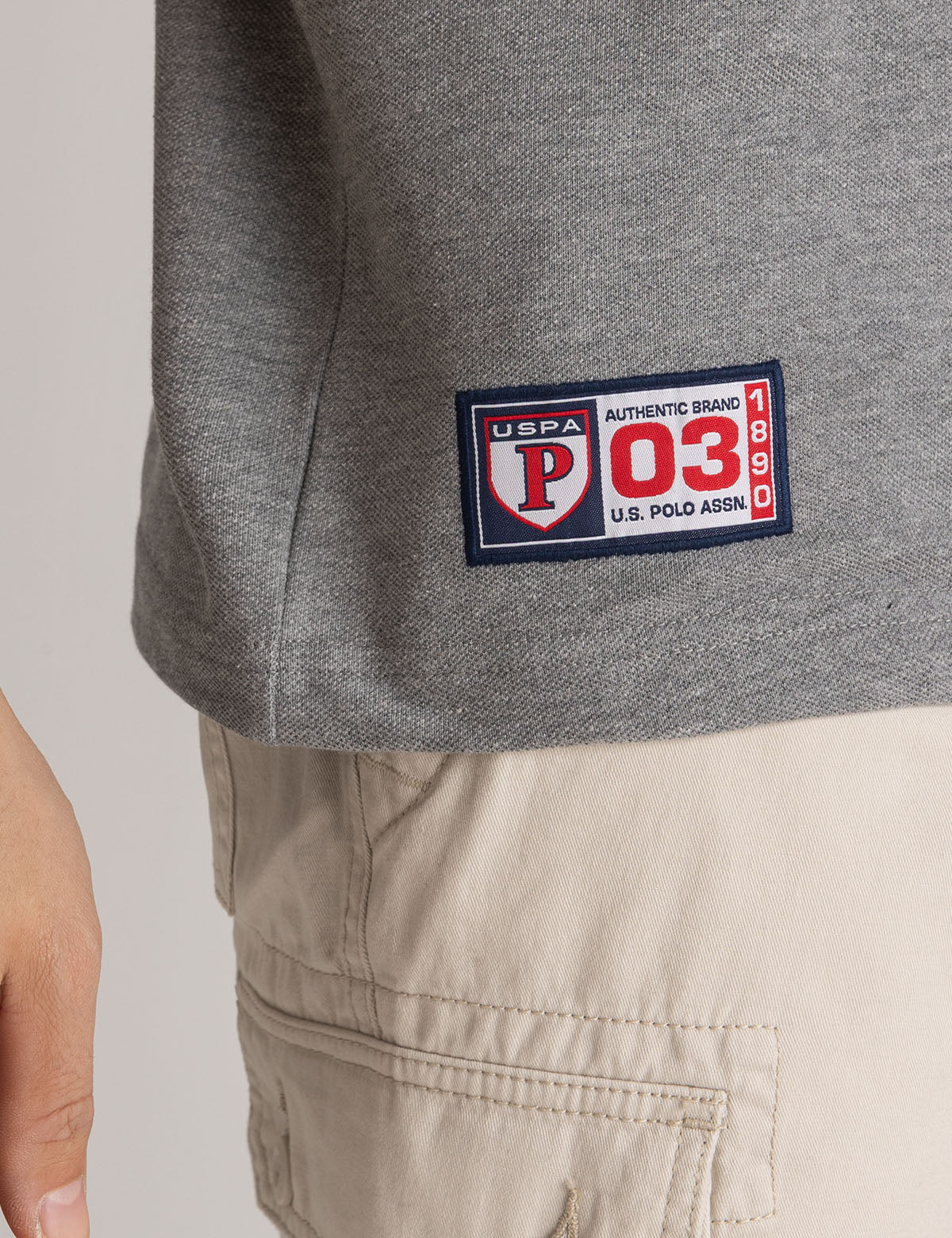 USPA COLOR BLOCK PIQUE POLO SHIRT - Image 3