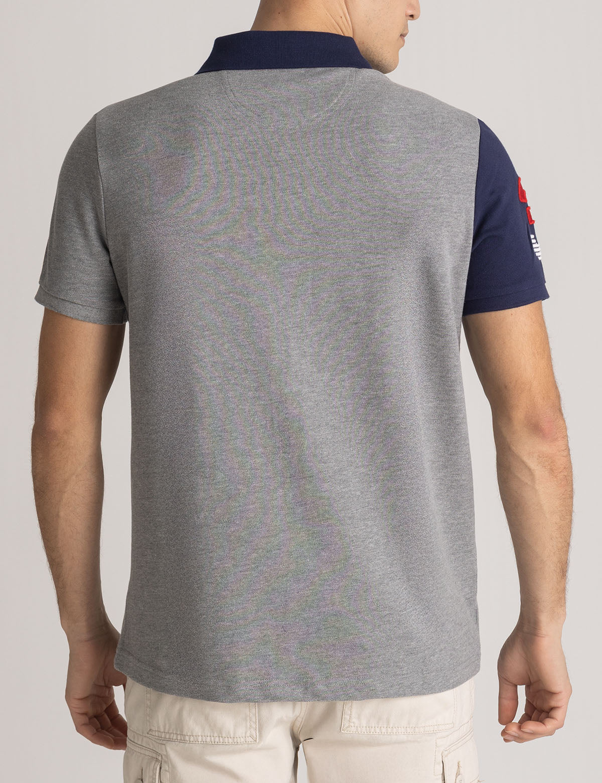 USPA COLOR BLOCK PIQUE POLO SHIRT - Image 5