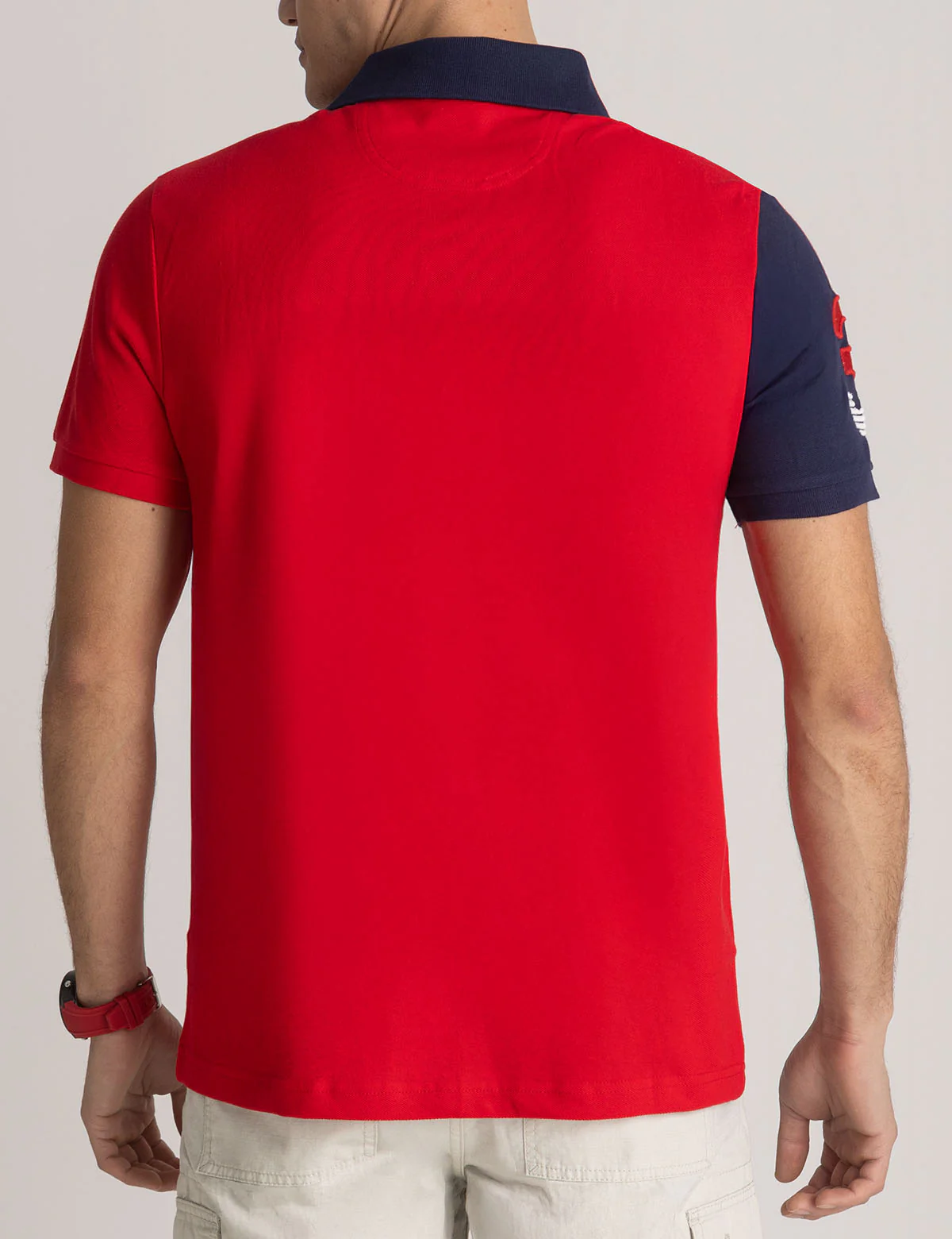 USPA COLOR BLOCK PIQUE POLO SHIRT - Image 8